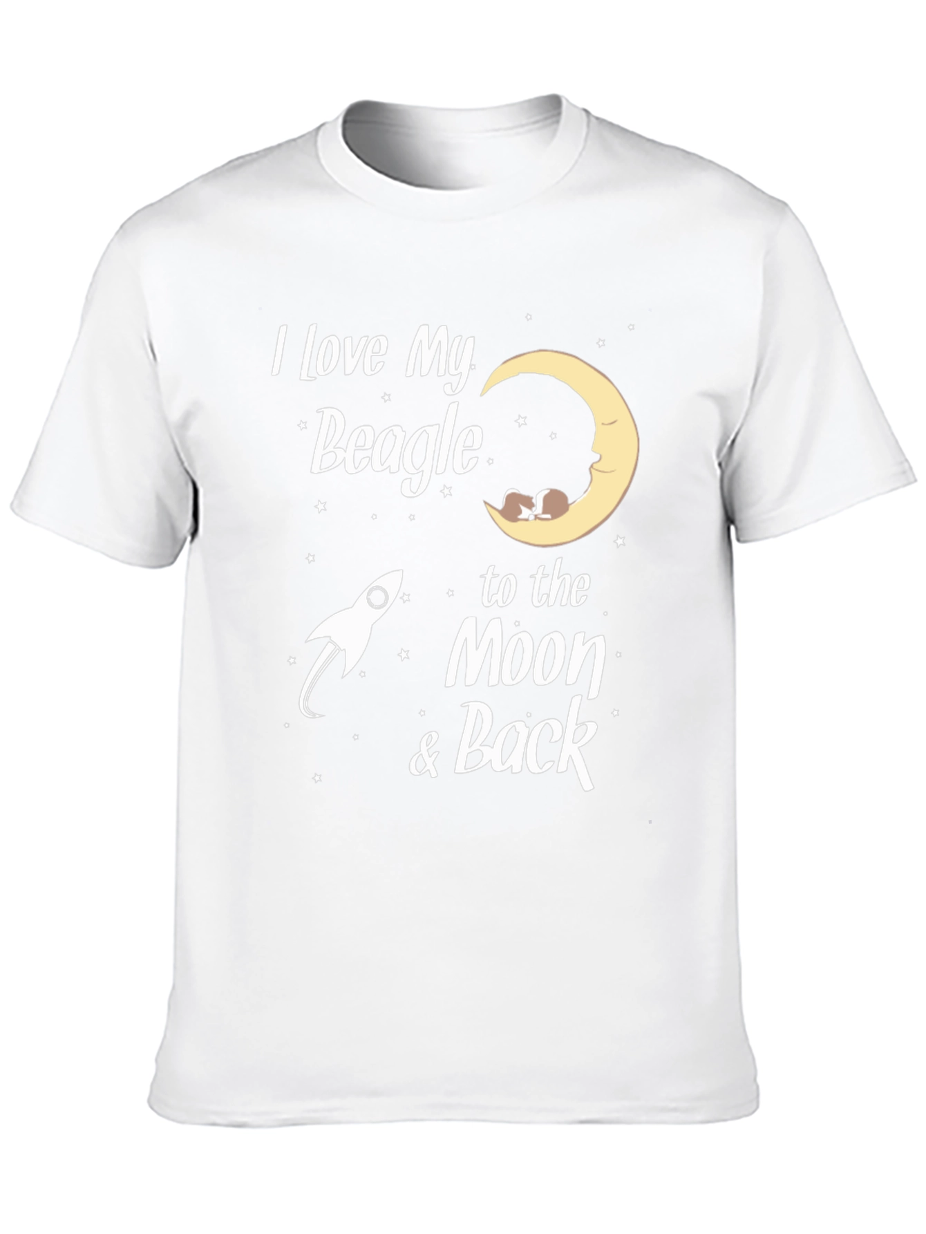 I Love My Beagle Moon & Back Tee