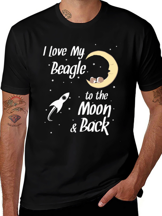 I Love My Beagle Moon & Back Tee
