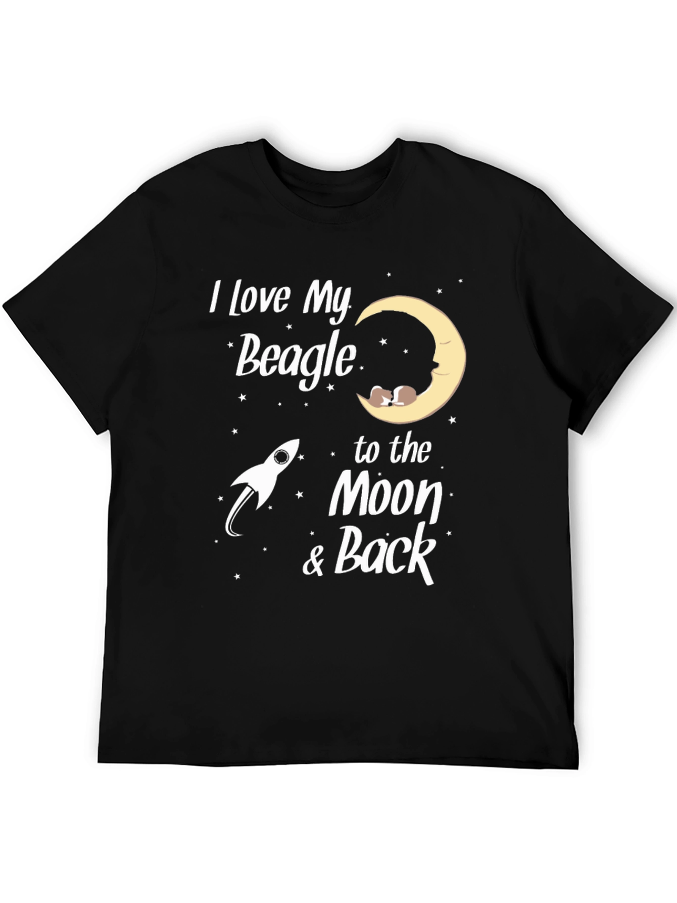 I Love My Beagle Moon & Back Tee