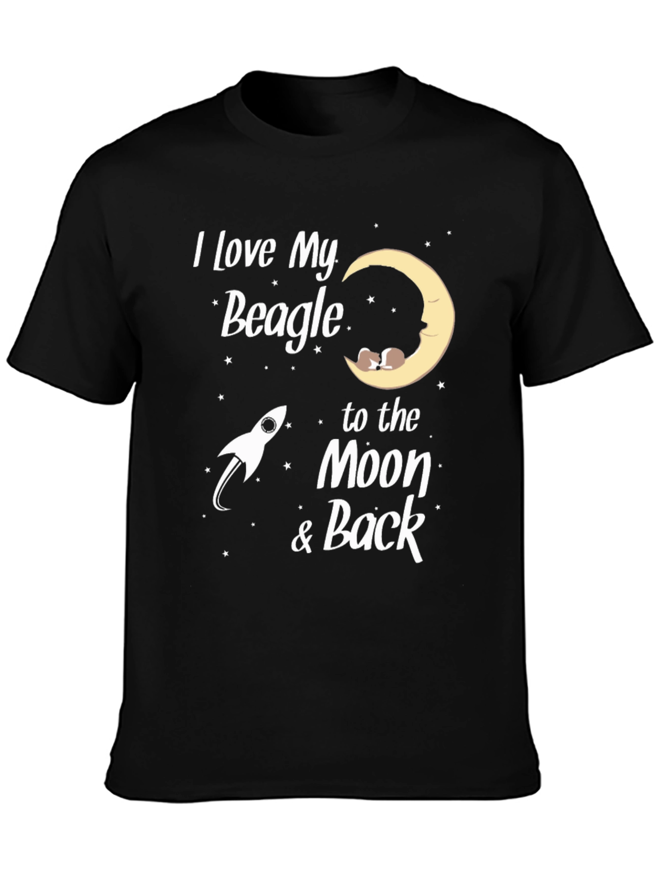 I Love My Beagle Moon & Back Tee