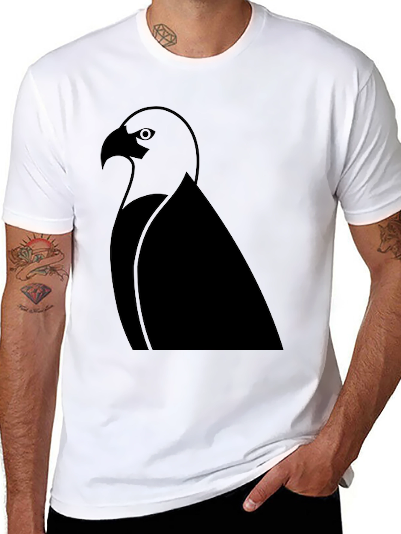 Eagle Graphic Tee - Black Short Sleeve T-Shirt