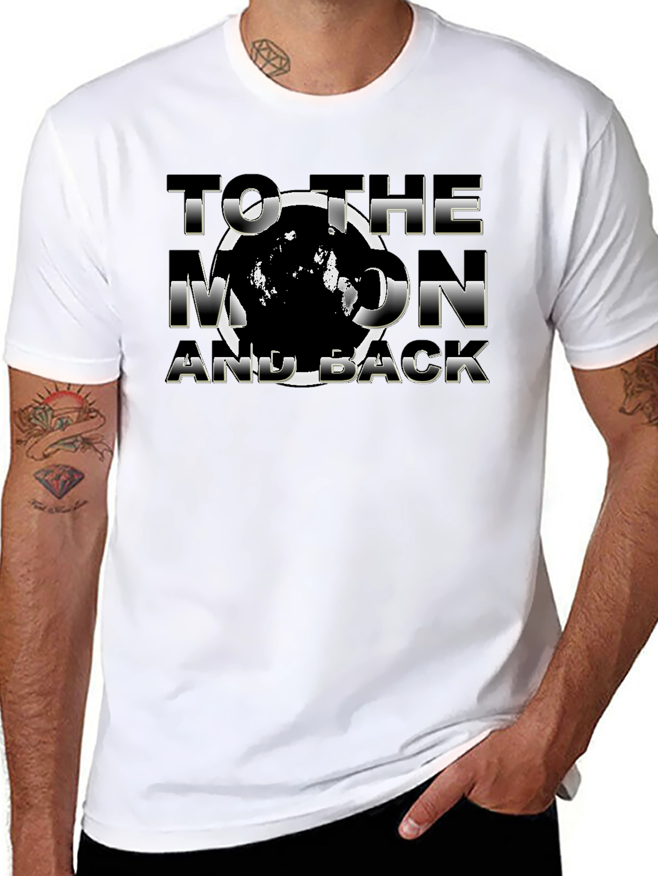 To The Moon And Back Graphic Tee - Black
