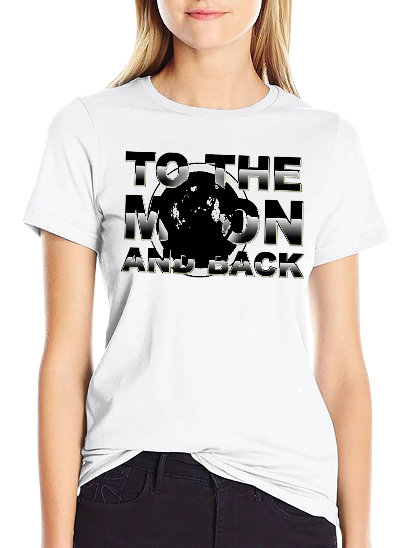 To The Moon And Back Graphic Tee - Black