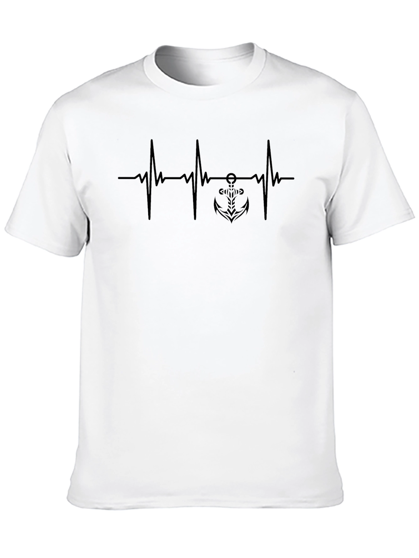 Heartbeat Anchor T-Shirt - Nautical Style