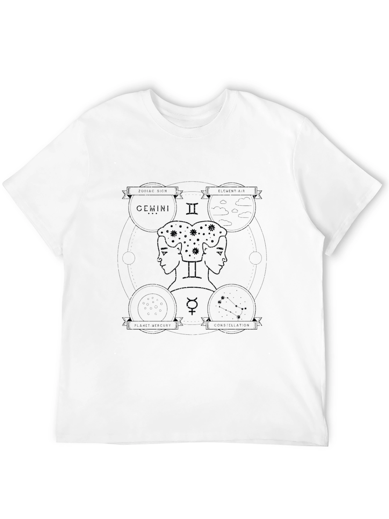 Gemini Zodiac Graphic Tee - Stylish Astrology Shirt