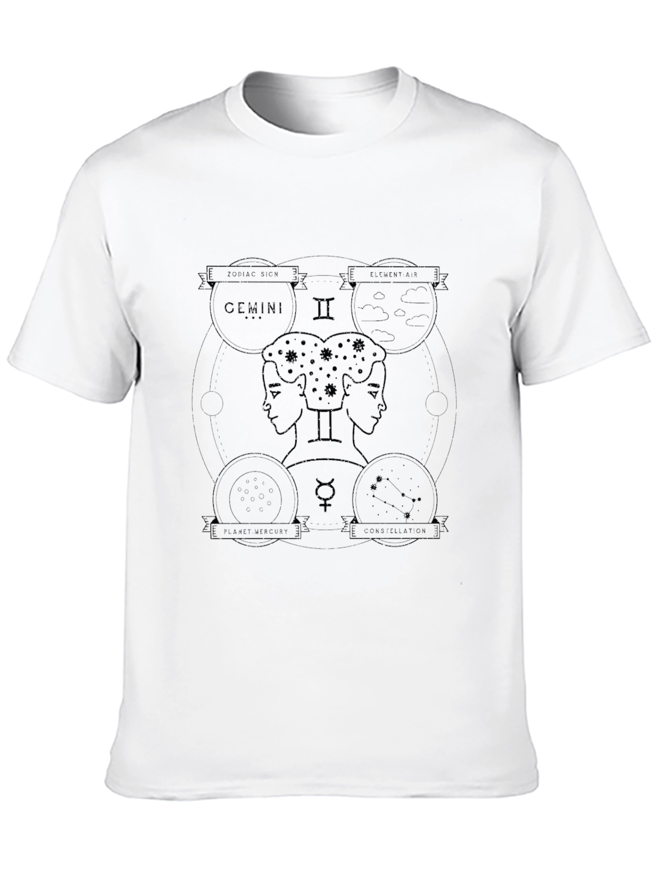 Gemini Zodiac Graphic Tee - Stylish Astrology Shirt