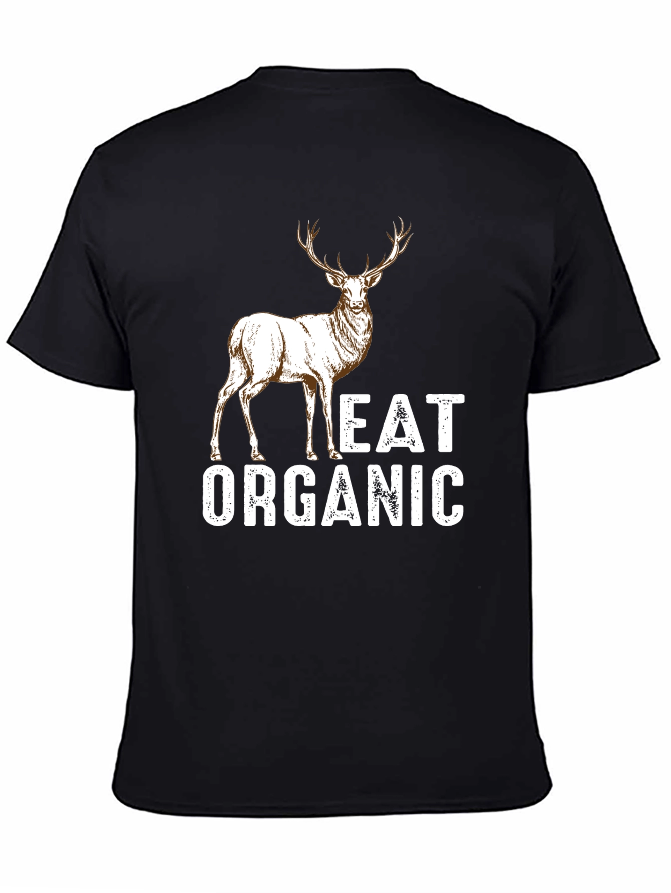 Eat Organic Deer Graphic T-Shirt - Mens