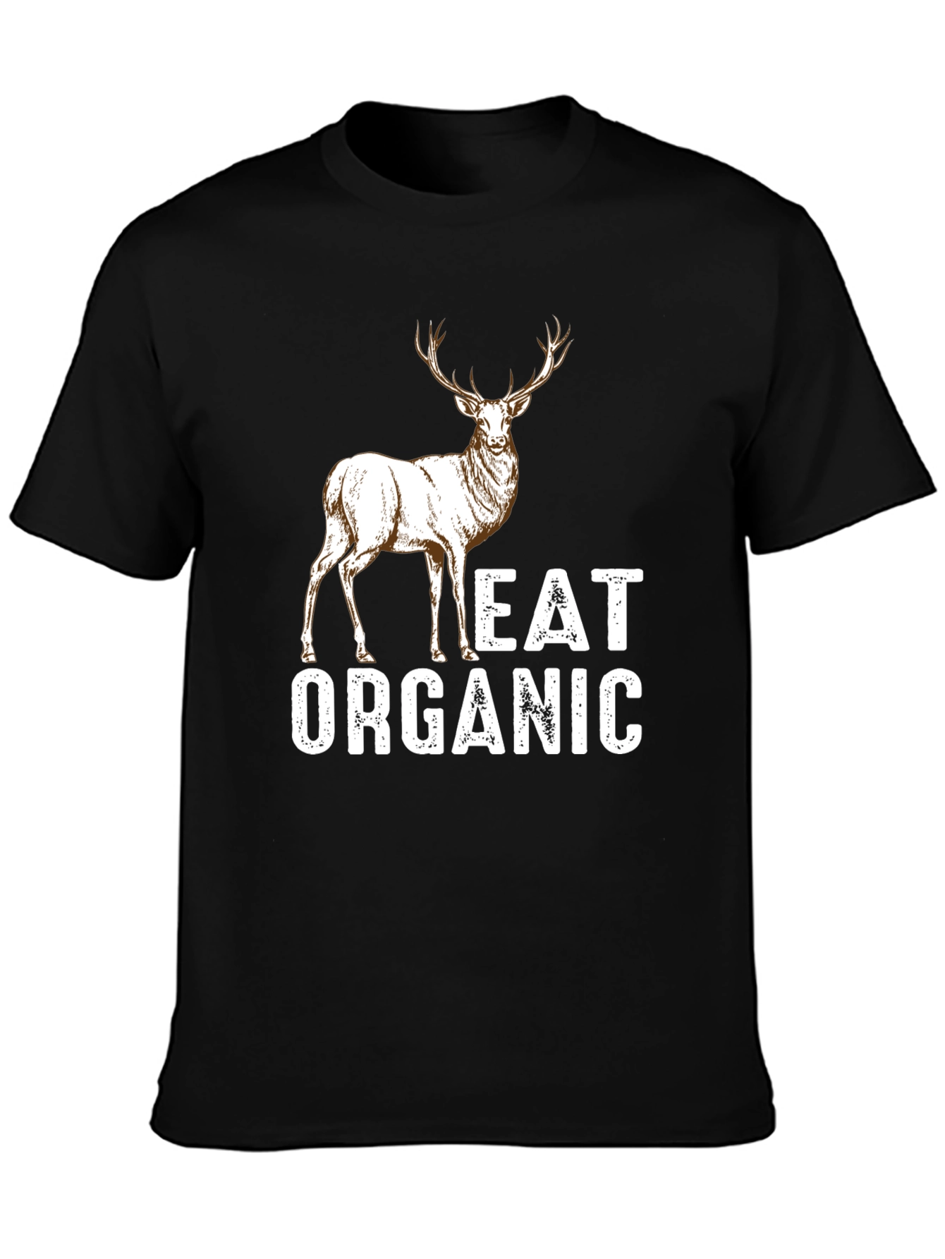 Eat Organic Deer Graphic T-Shirt - Mens