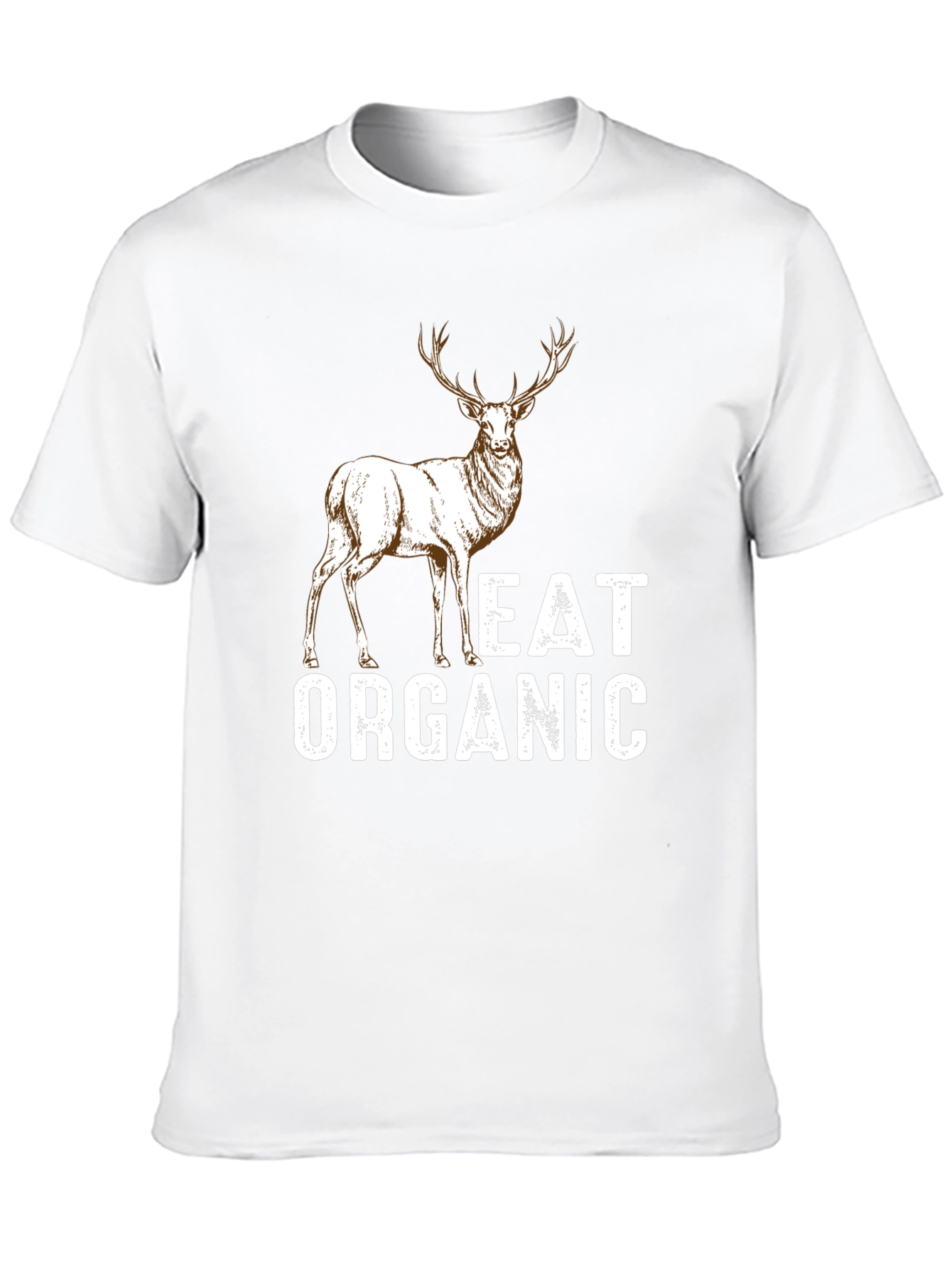 Eat Organic Deer Graphic T-Shirt - Mens