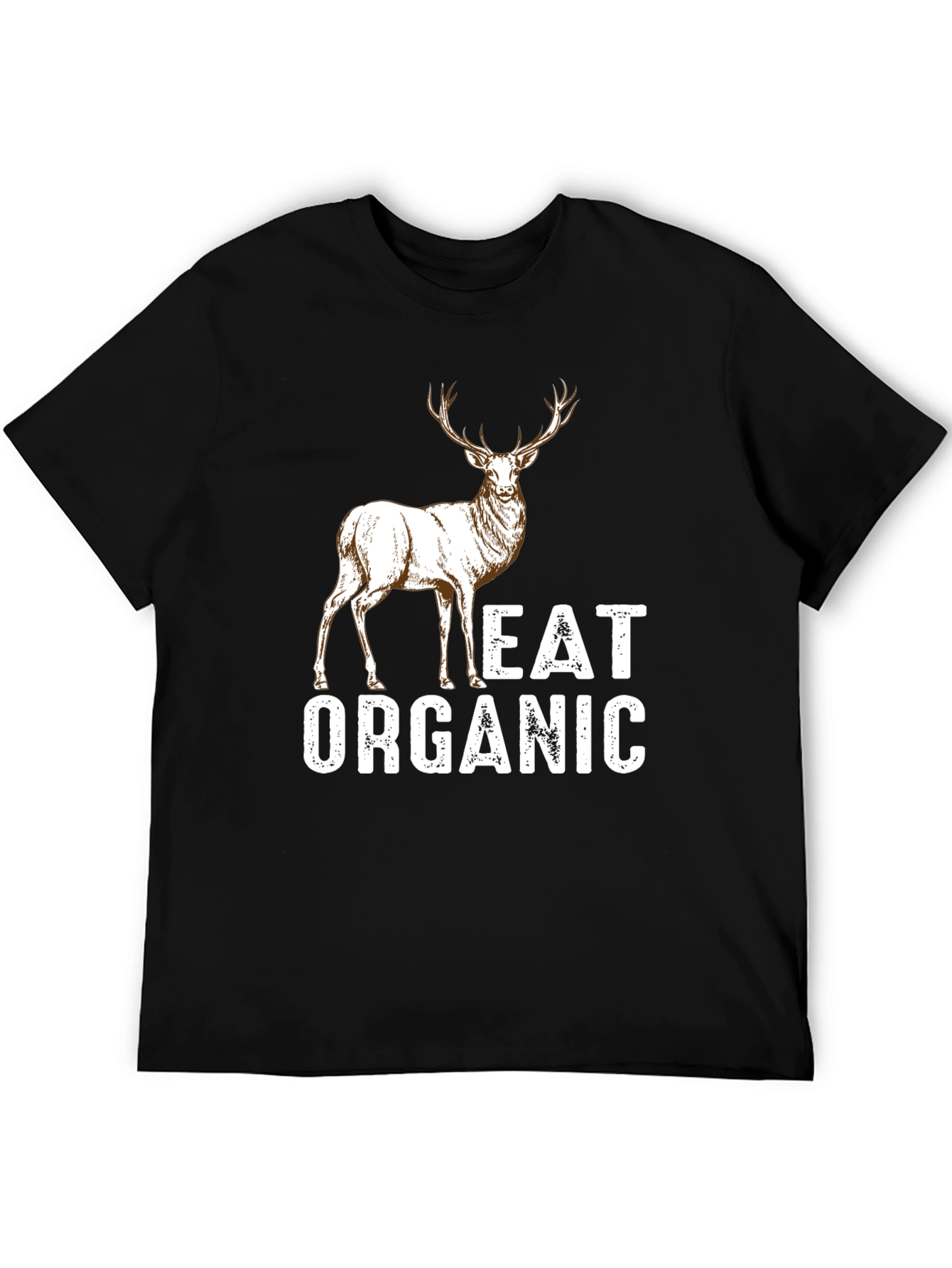 Eat Organic Deer Graphic T-Shirt - Mens