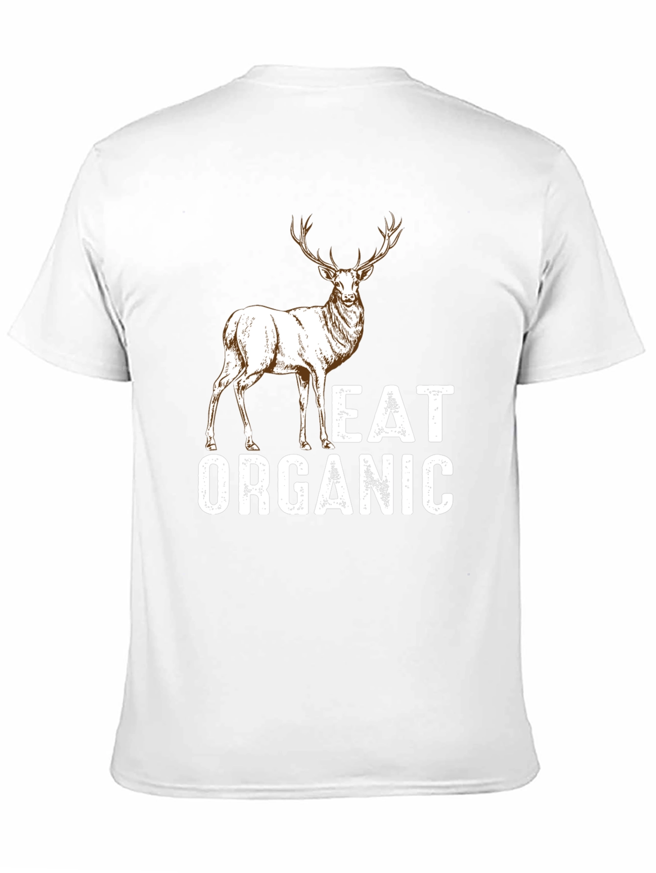 Eat Organic Deer Graphic T-Shirt - Mens