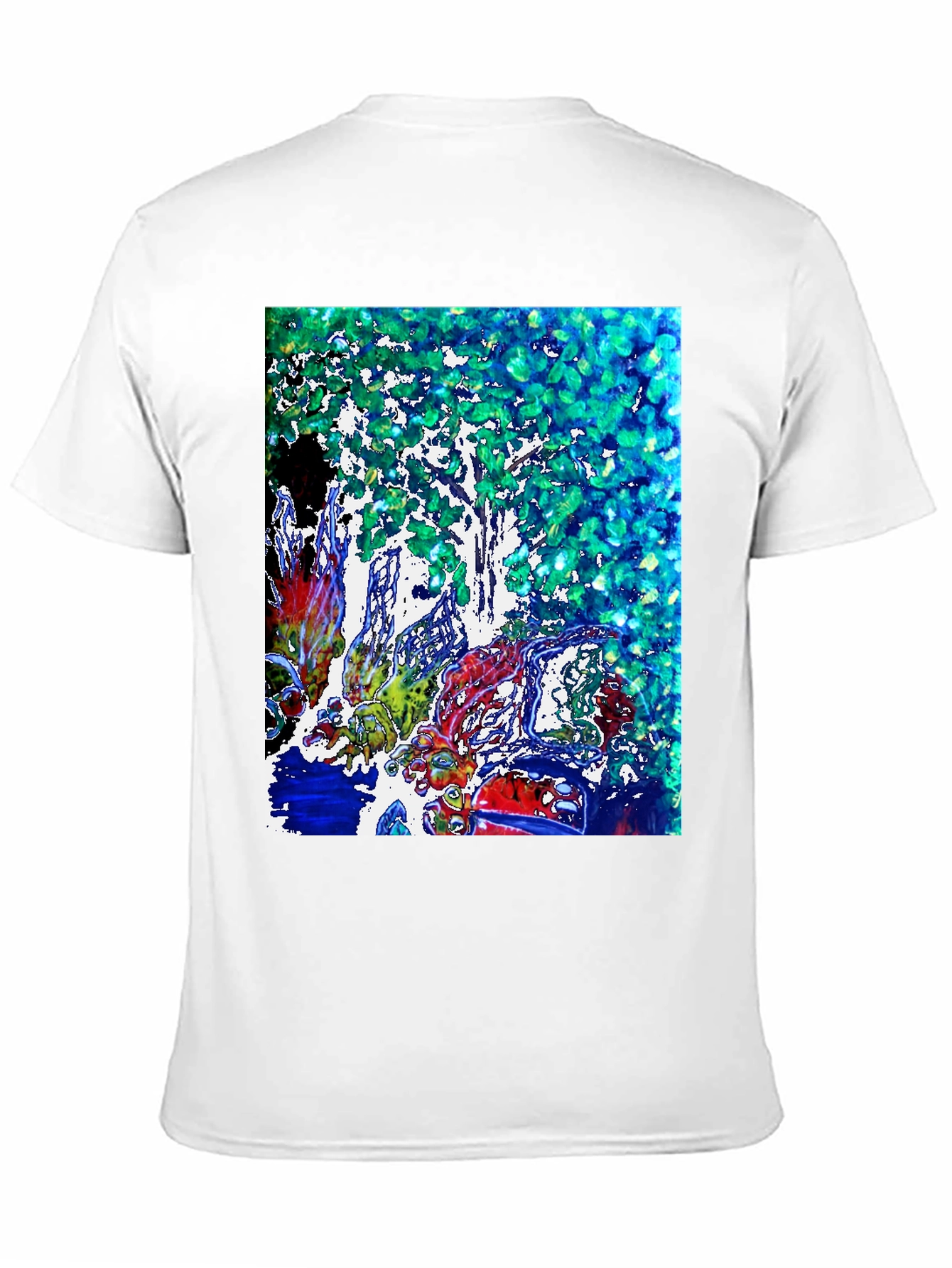 Abstract Tree Graphic Tee - Modern Art Shirt