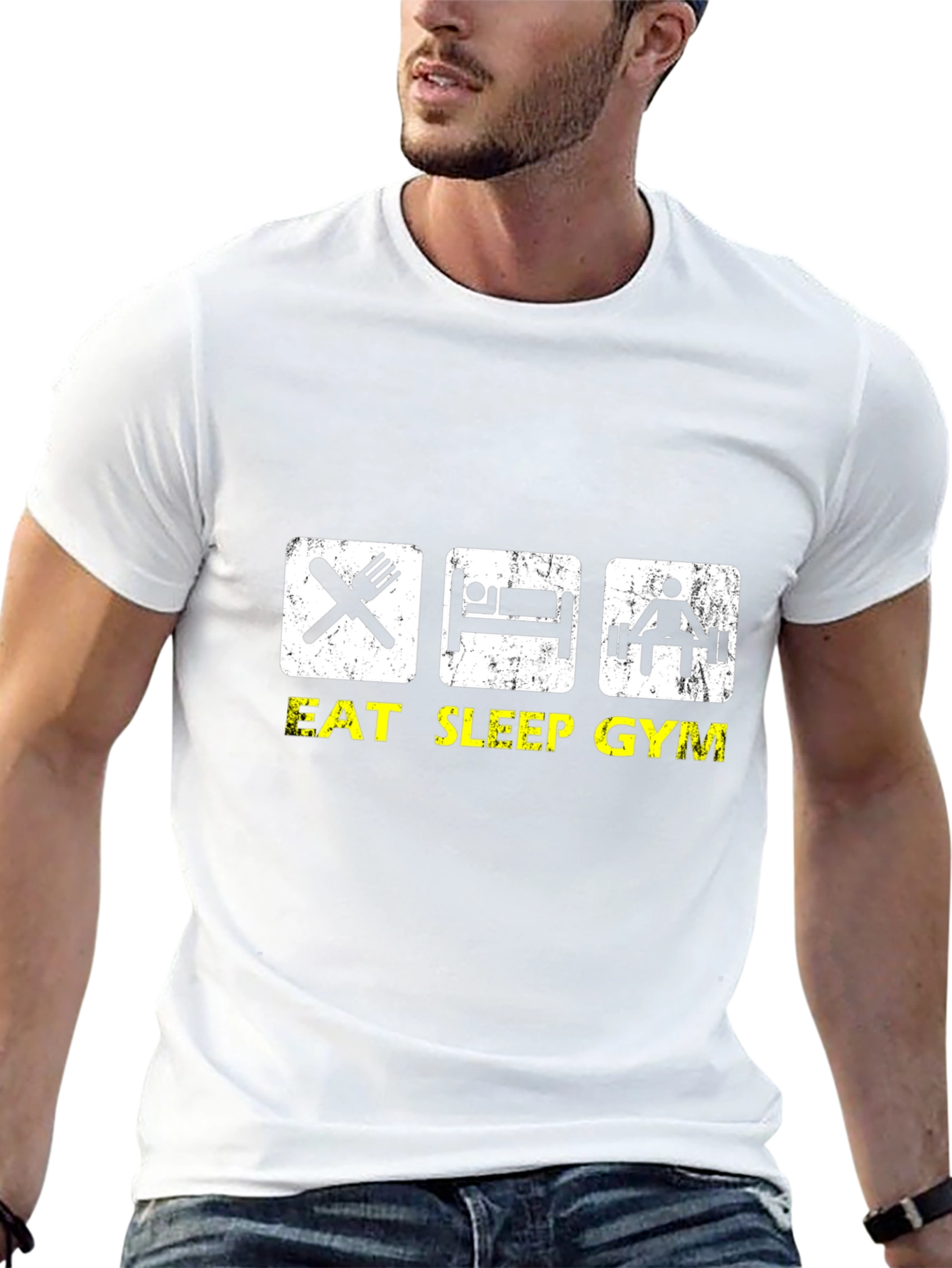 Eat Sleep Gym Black T-Shirt