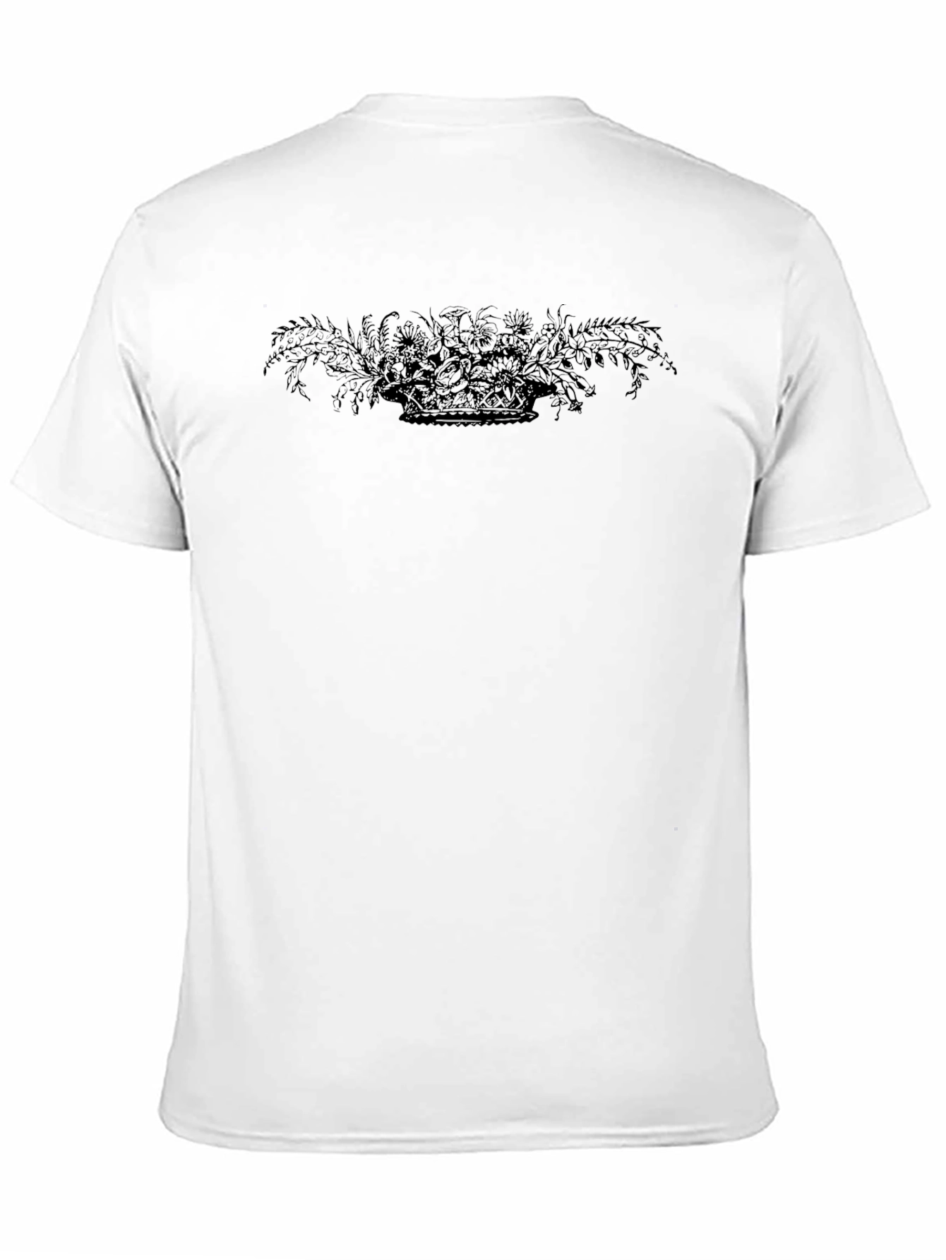 Black Floral Basket Graphic Tee