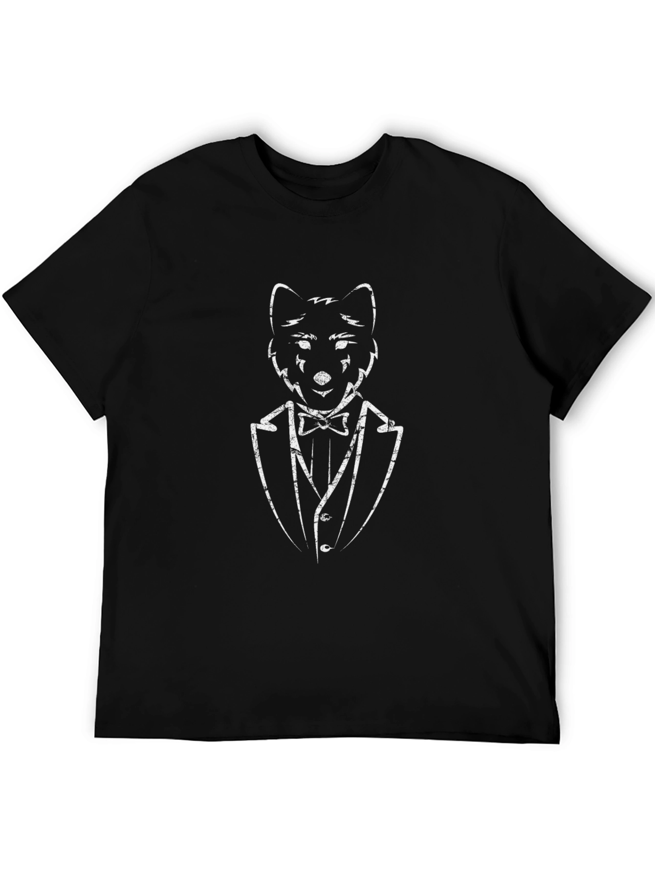 Wolf in Tuxedo Black T-Shirt - Graphic Tee