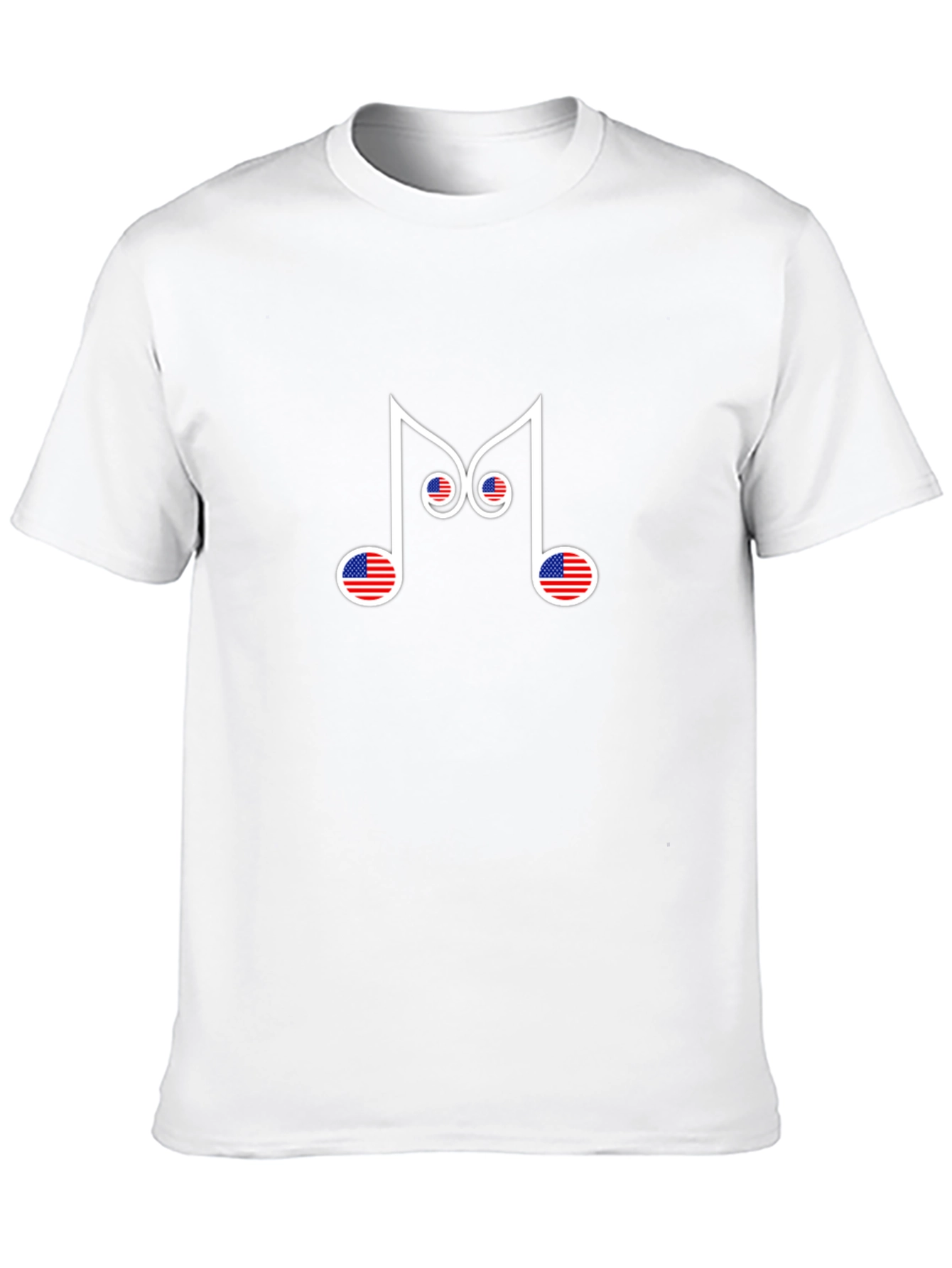 USA Music Note Graphic Tee - Black