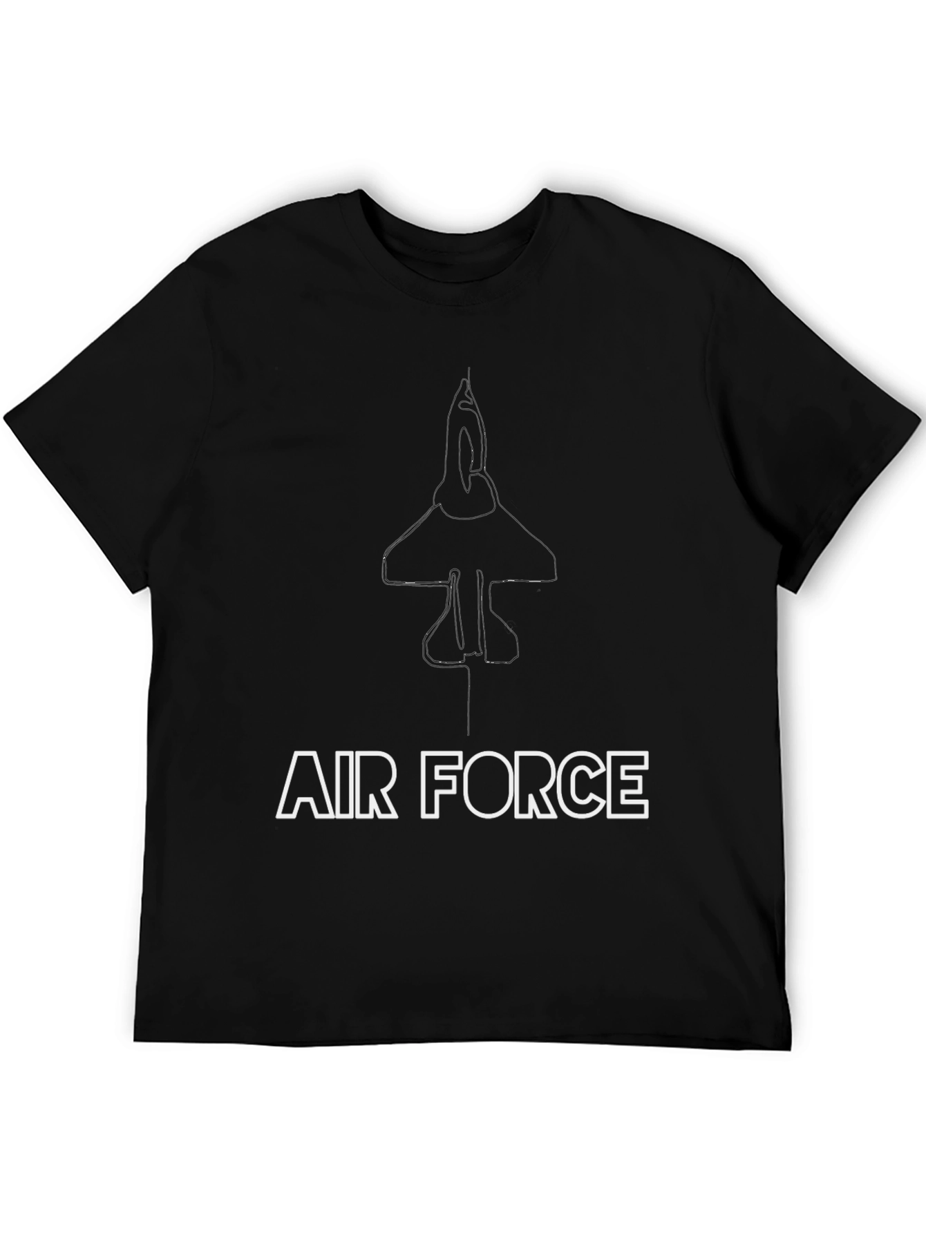 Air Force Jet Graphic T-Shirt - Black