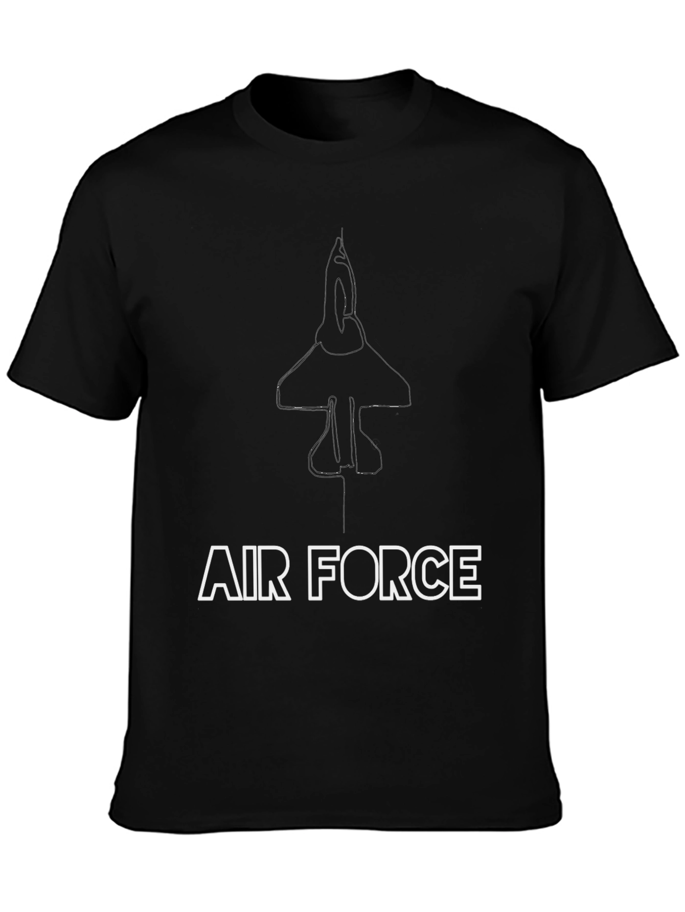 Air Force Jet Graphic T-Shirt - Black