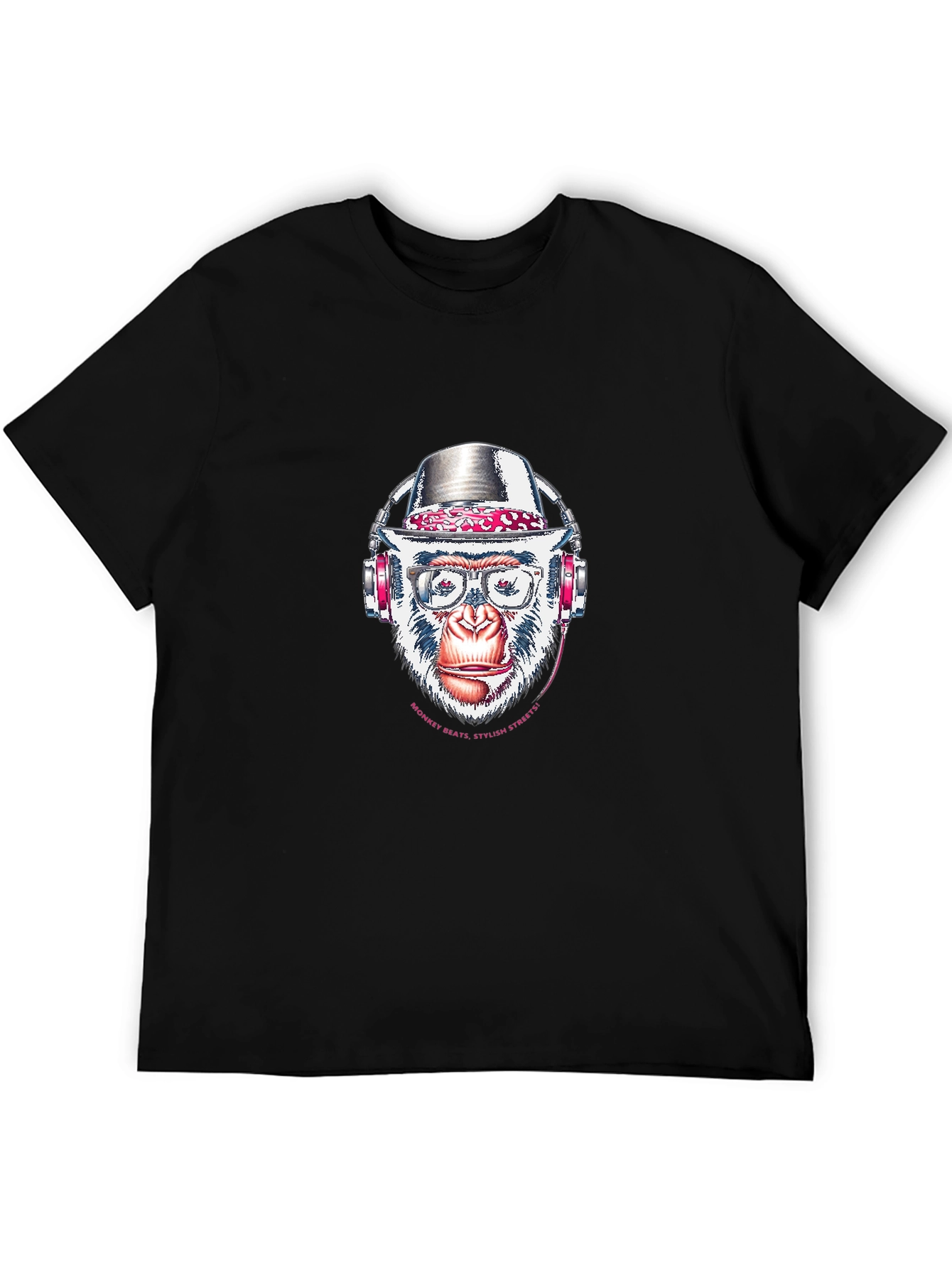 Stylish Monkey T-Shirt with Headphones