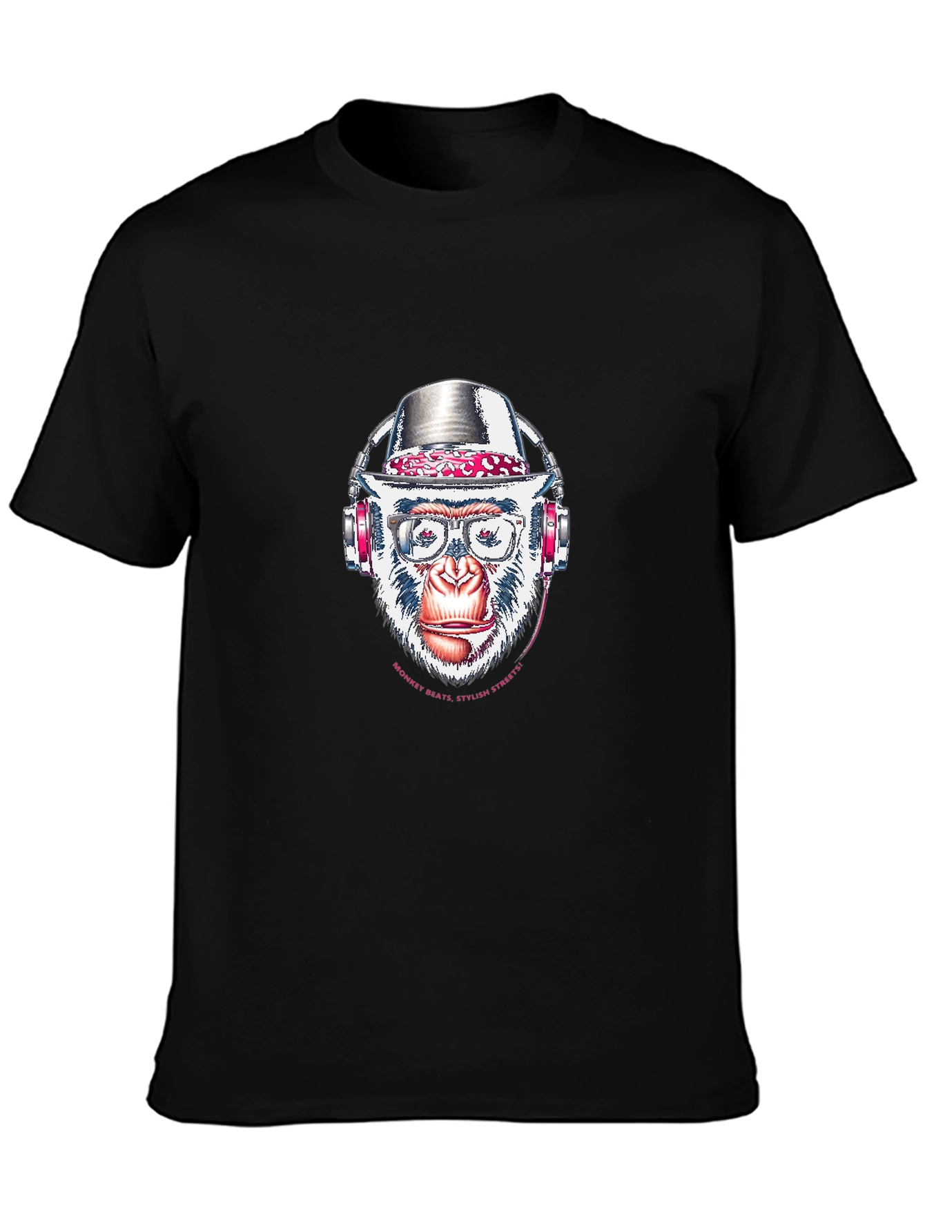 Stylish Monkey T-Shirt with Headphones