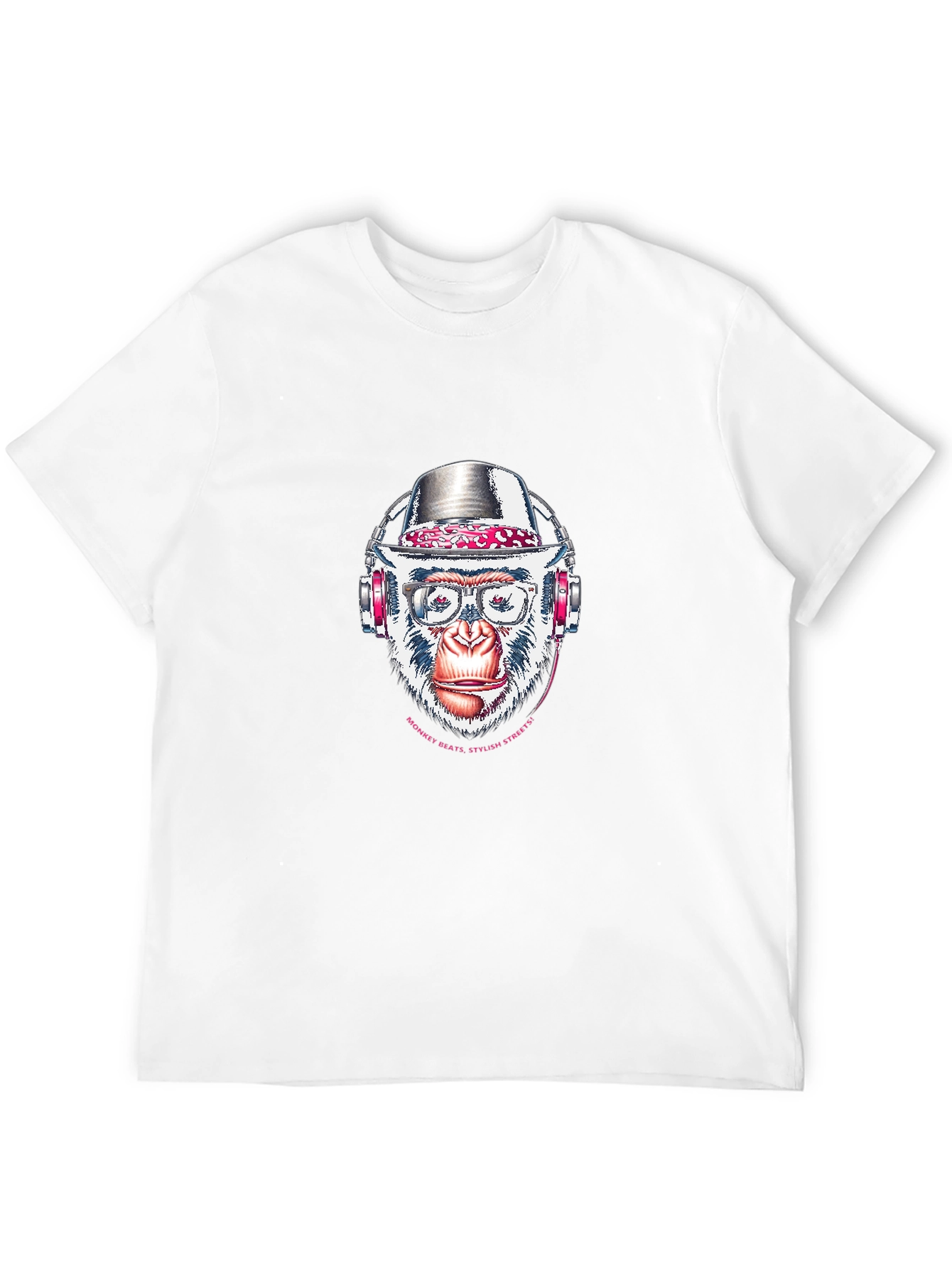 Stylish Monkey T-Shirt with Headphones