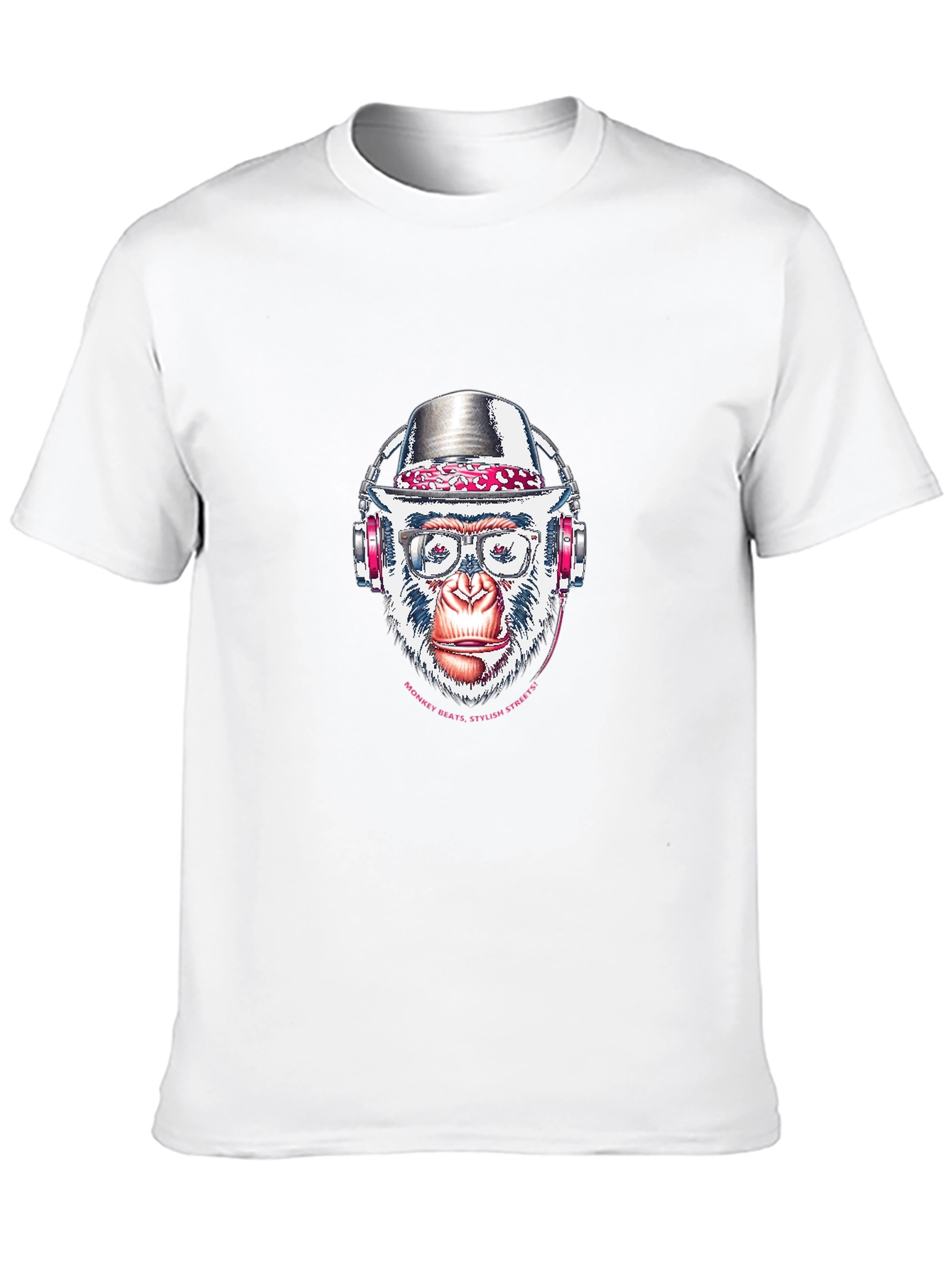 Stylish Monkey T-Shirt with Headphones