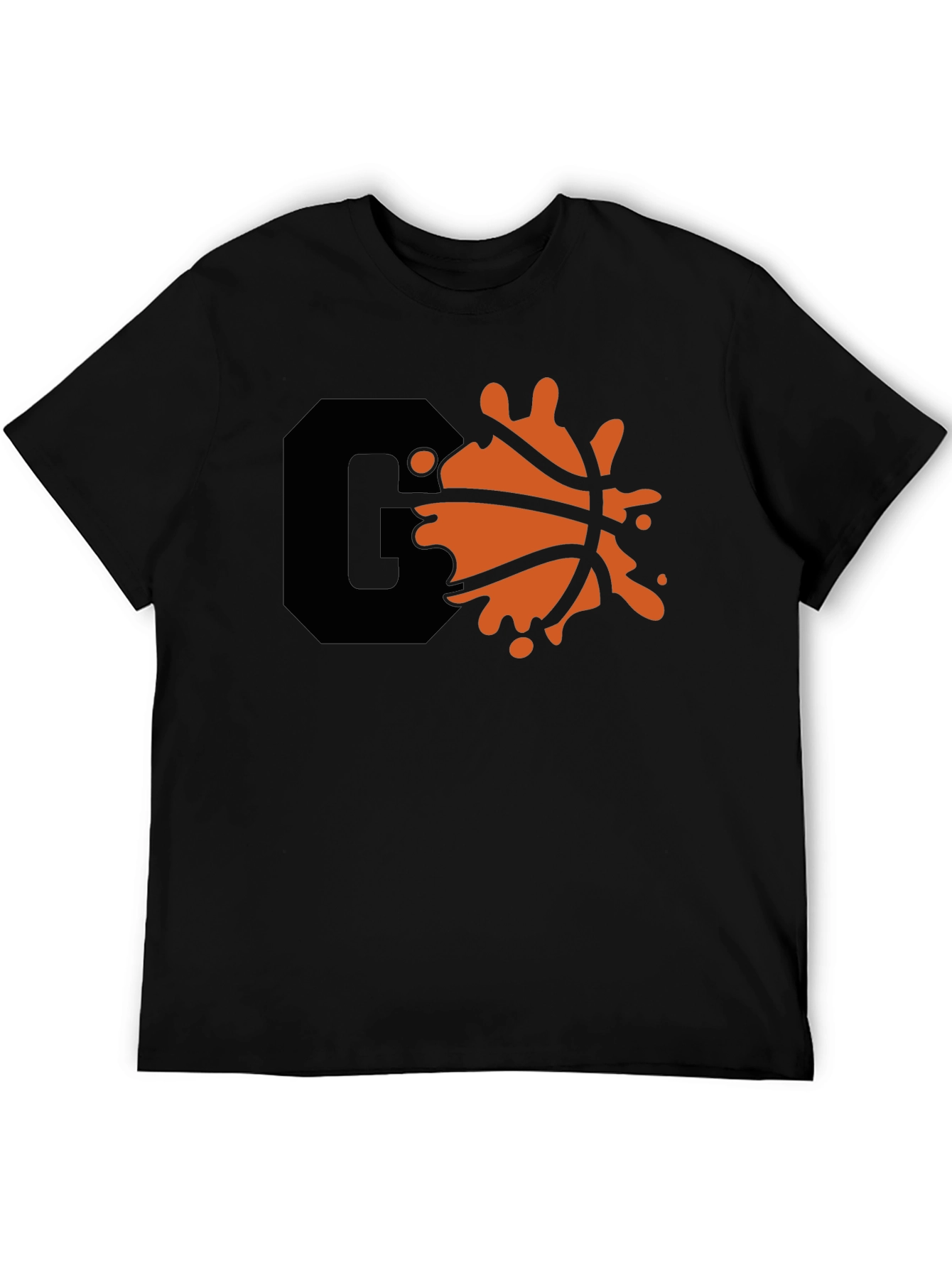 Cool Graphic Tee with Basketball Splash Design