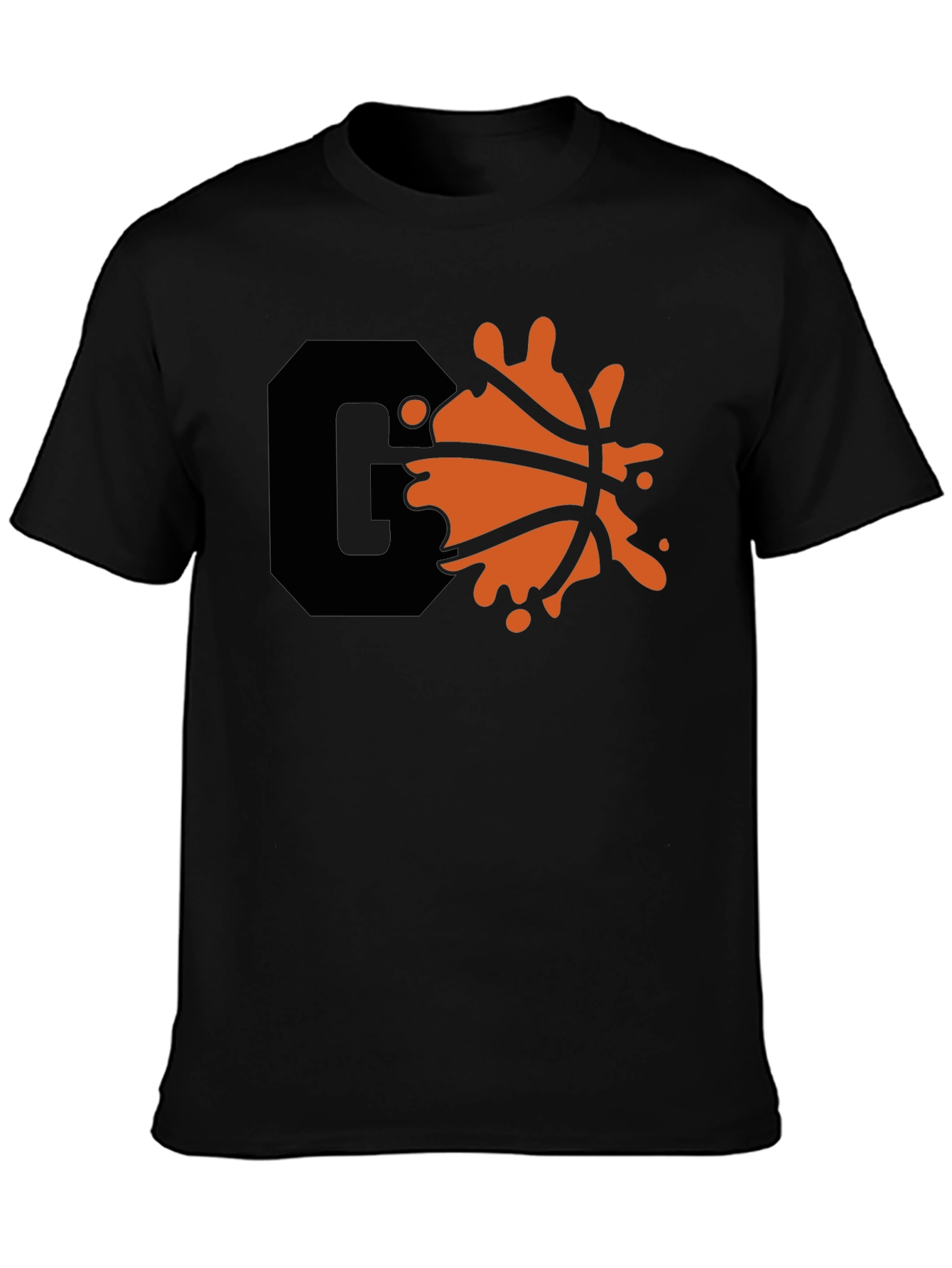 Cool Graphic Tee with Basketball Splash Design