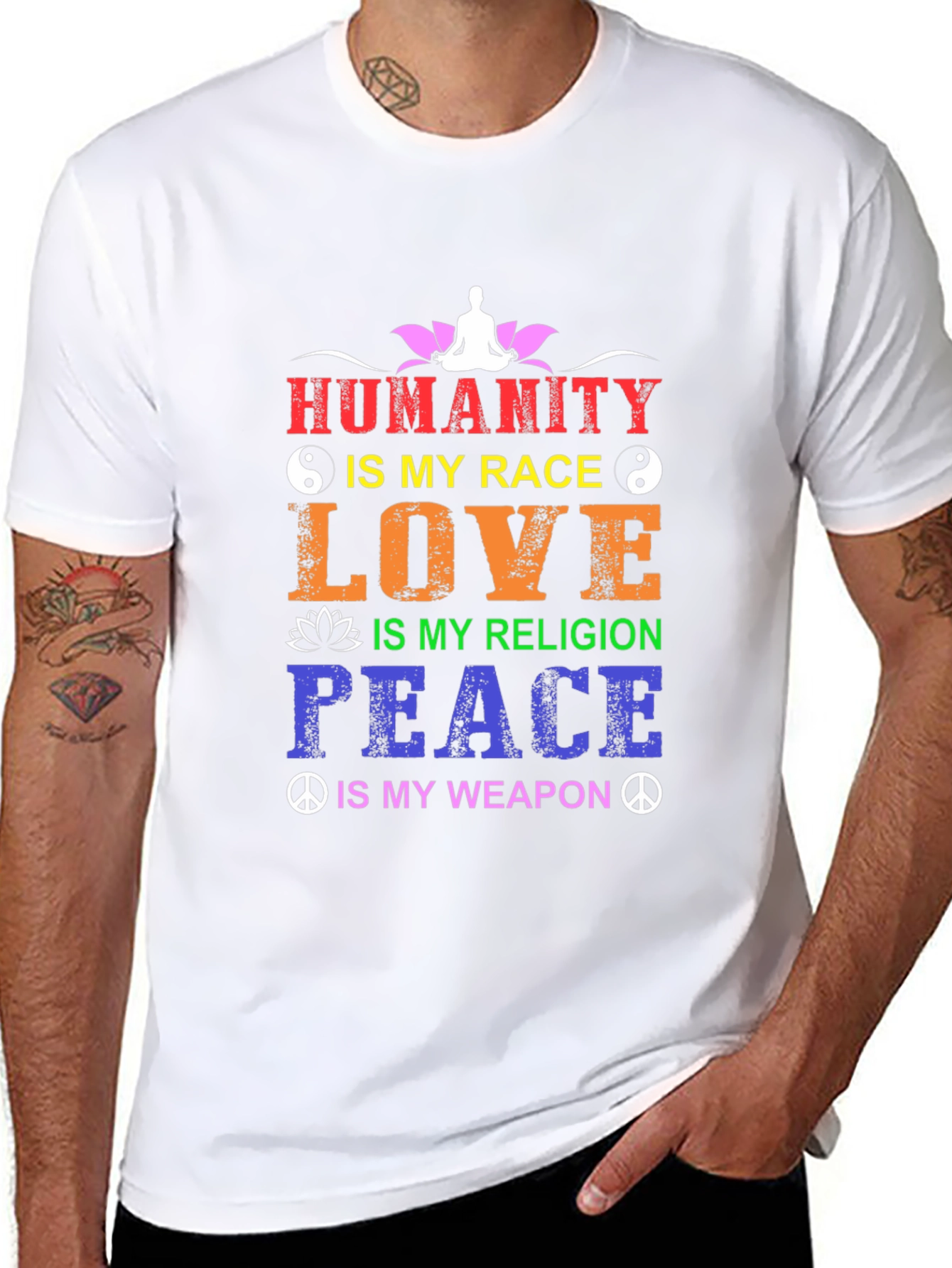 Humanity Is My Race T-Shirt - Inspirational Design