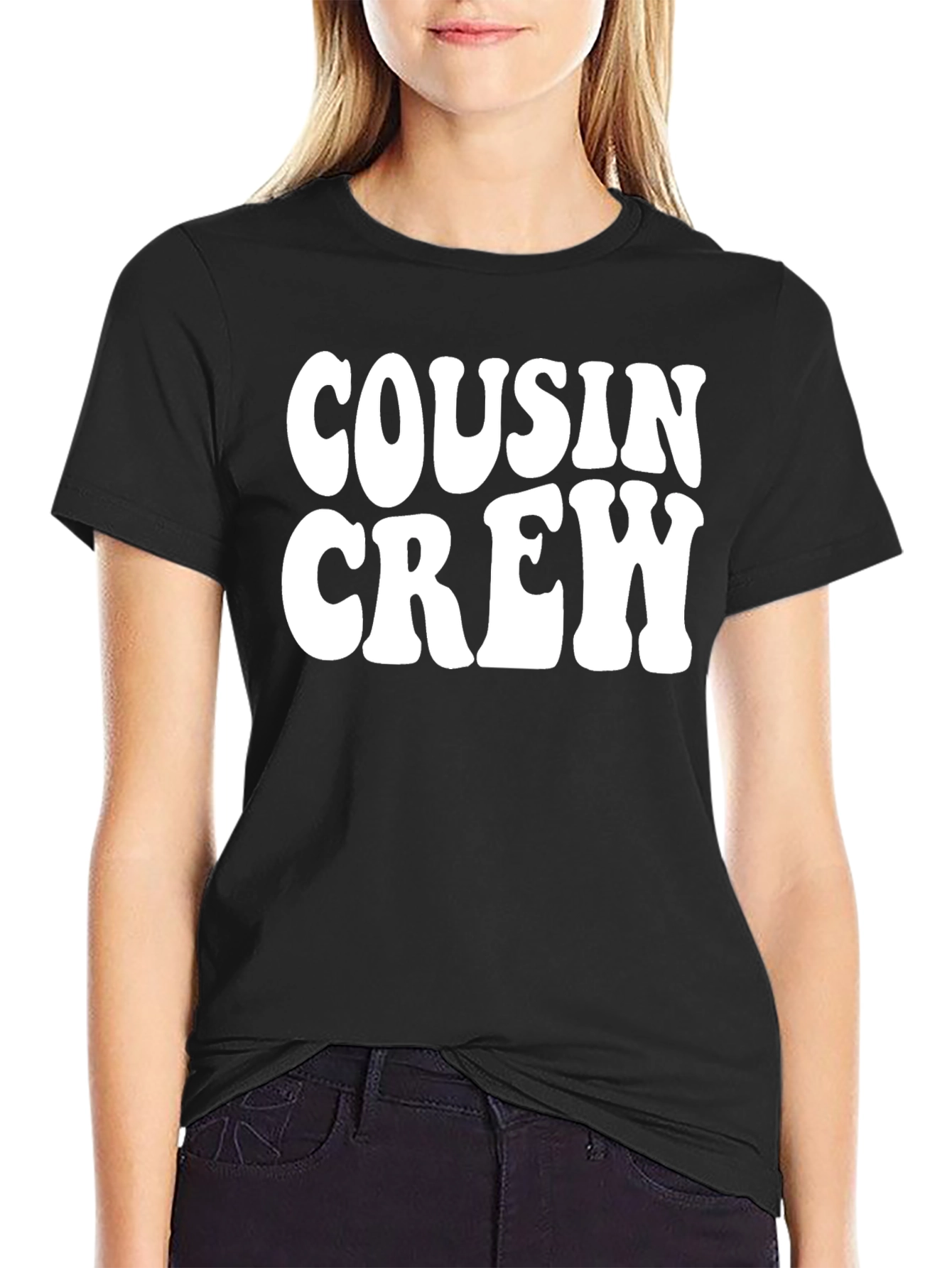 Cousin Crew Black Graphic T-Shirt