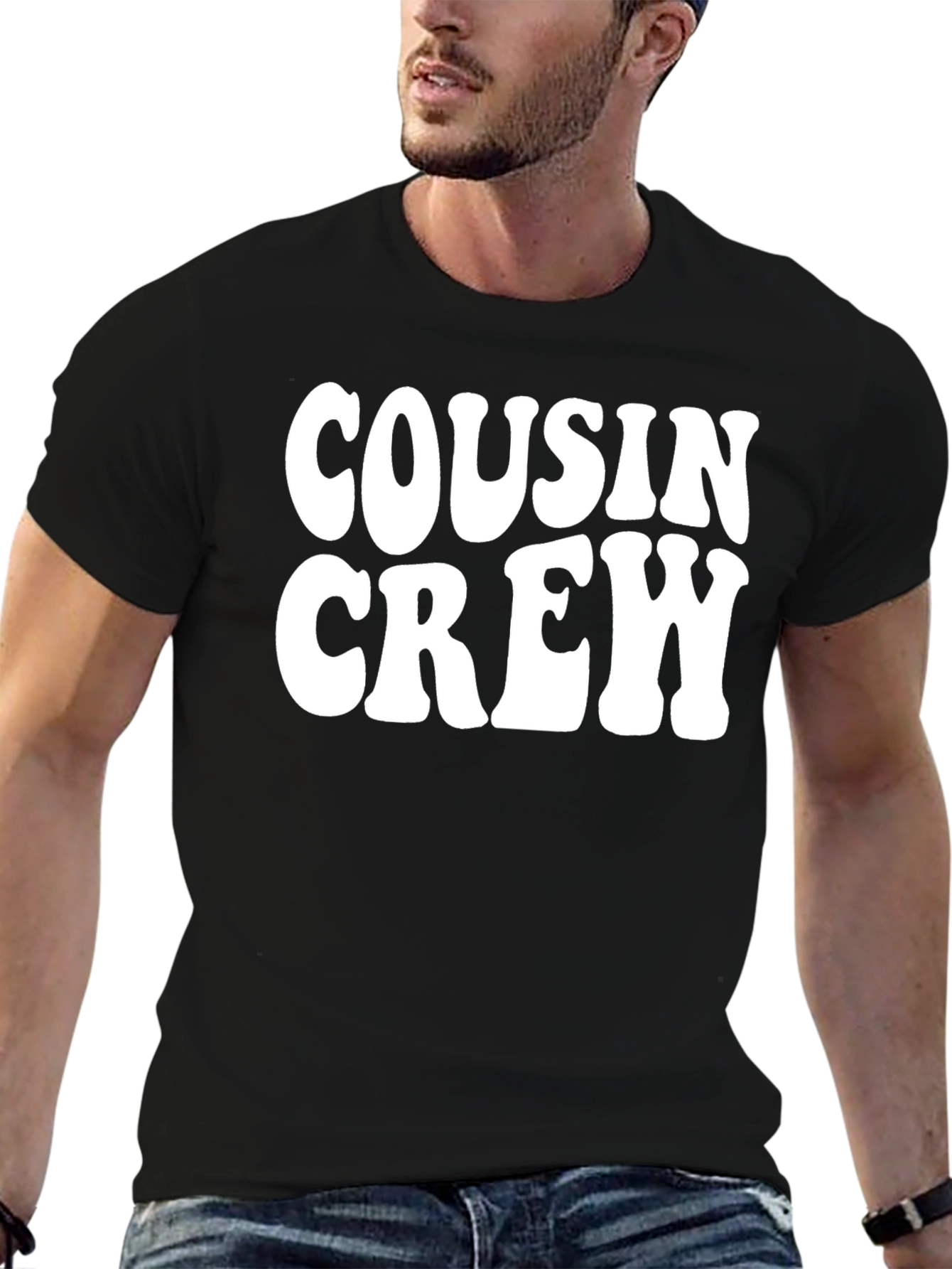 Cousin Crew Black Graphic T-Shirt