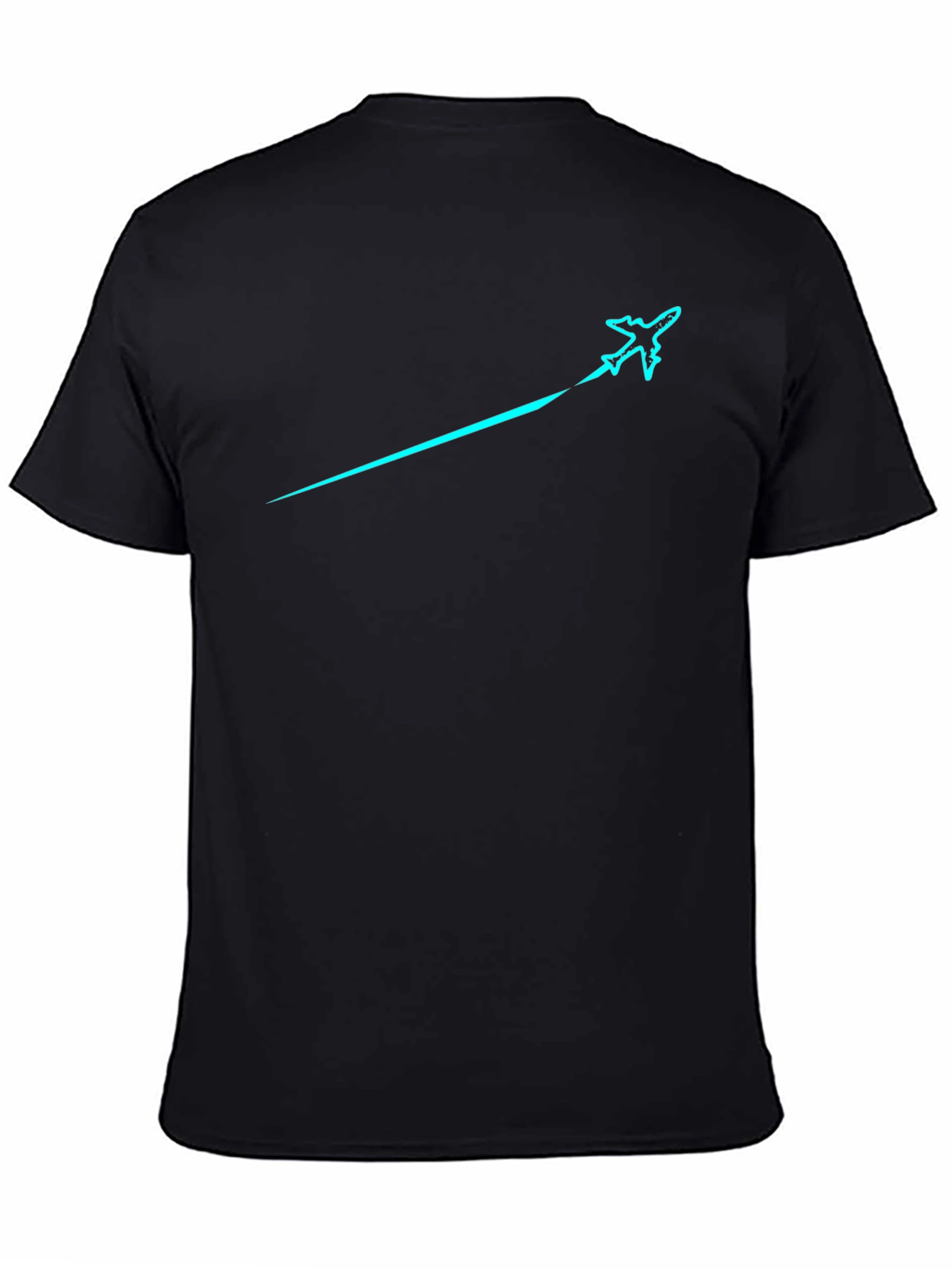 Airplane Trail Graphic Tee - Black