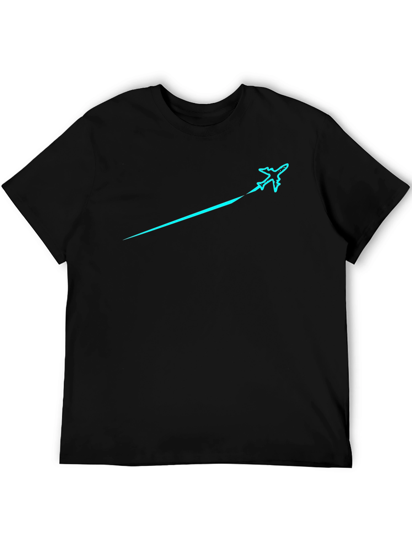 Airplane Trail Graphic Tee - Black