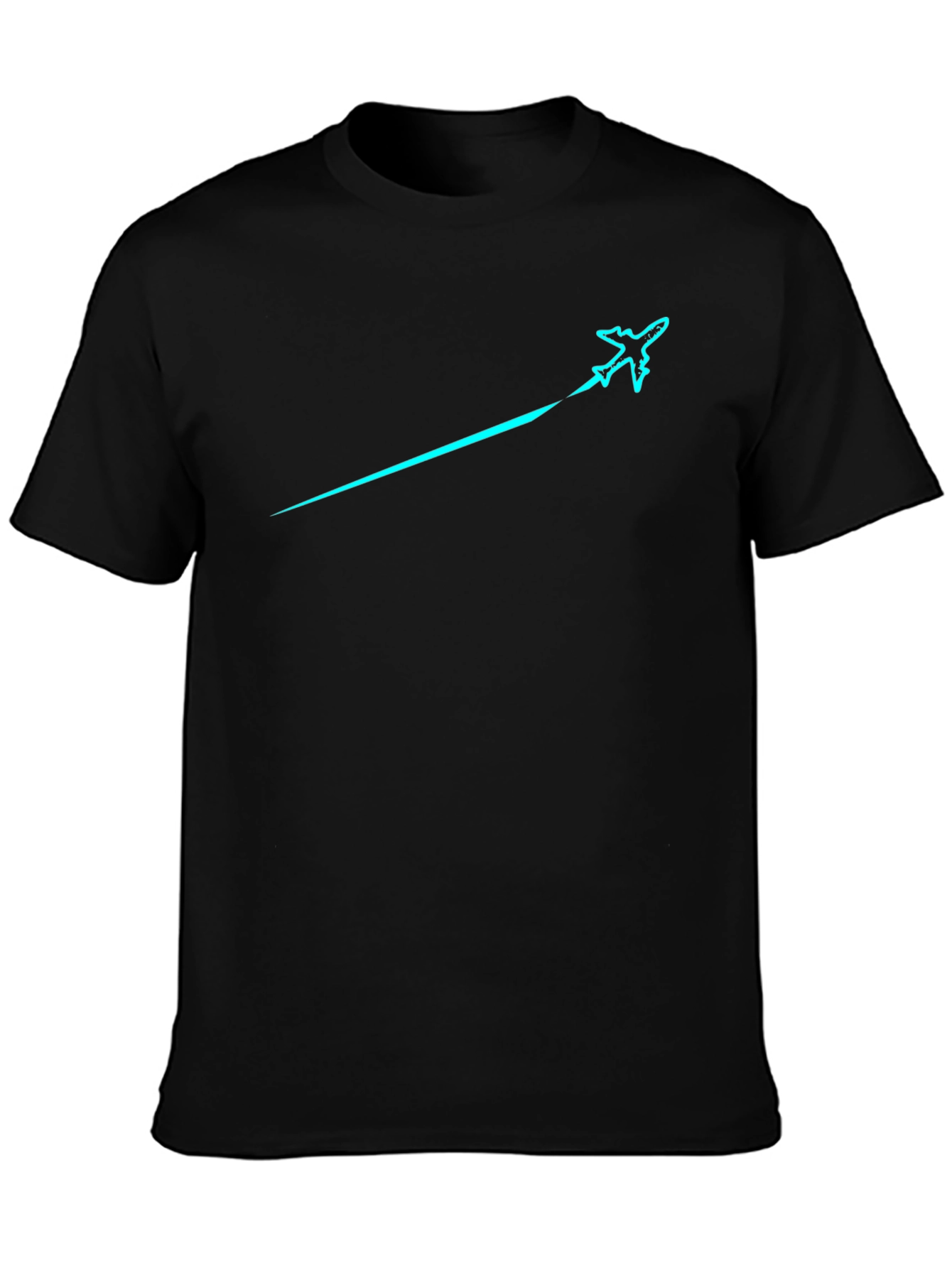 Airplane Trail Graphic Tee - Black
