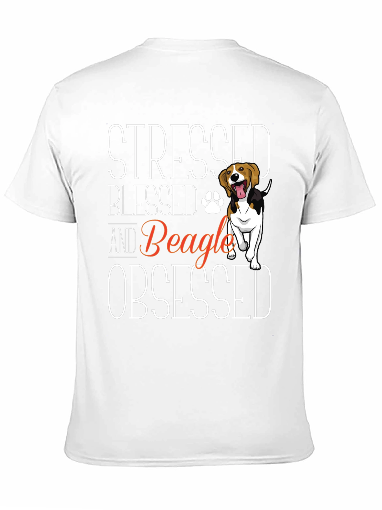 Stressed Blessed Beagle Obsessed Graphic T-Shirt