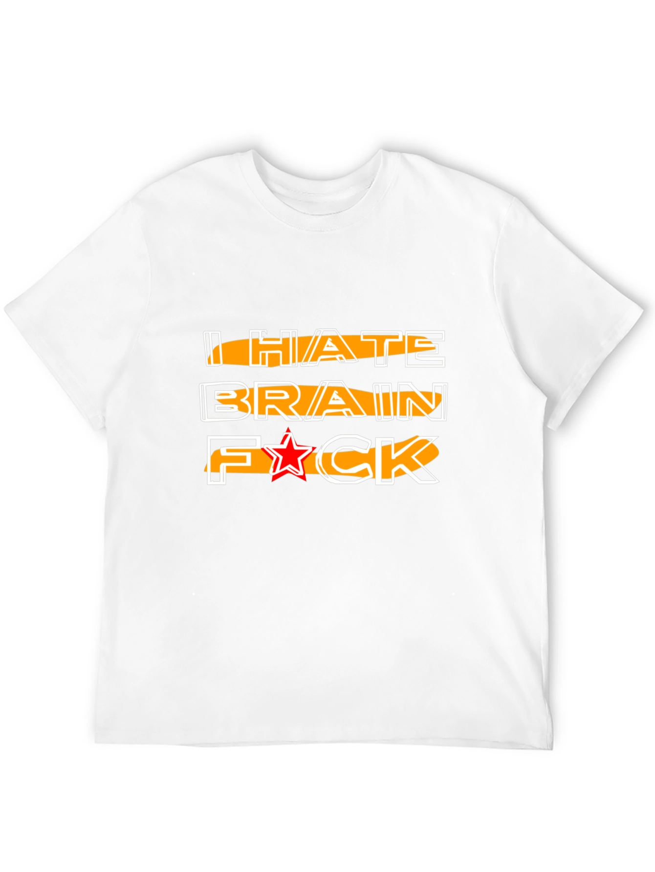 I HATE BRAIN Funny Graphic Tee