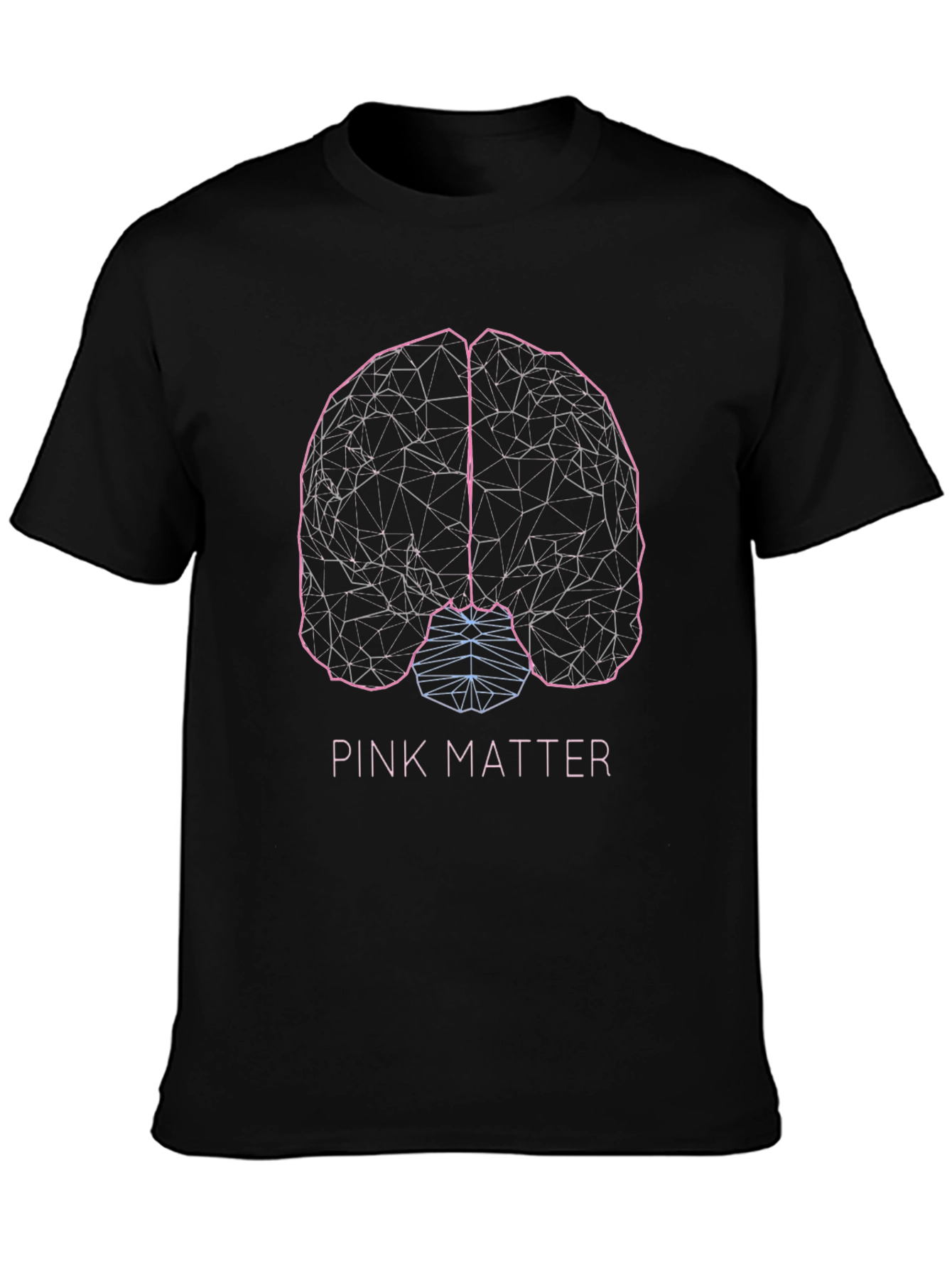 Pink Matter Brain Graphic T-Shirt - Black Cotton Tee