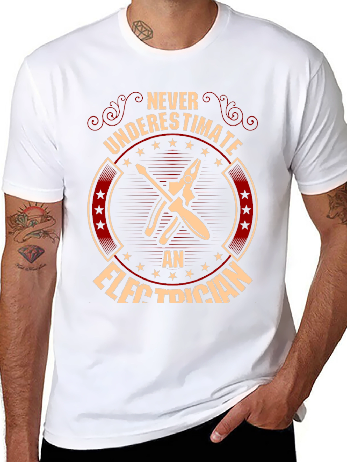 Electrician T-Shirt: Never Underestimate