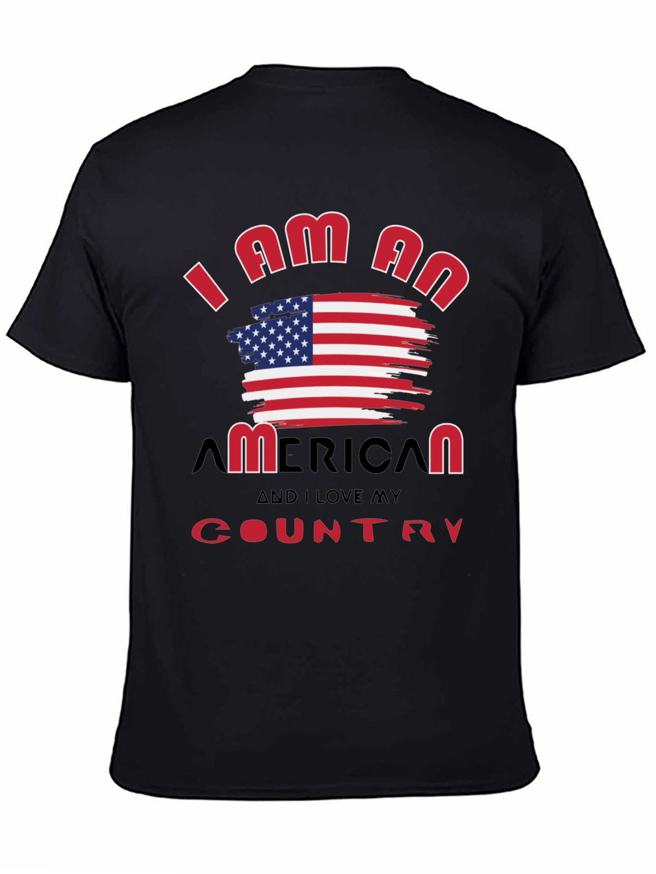 I Am An American T-Shirt Patriotic USA Flag