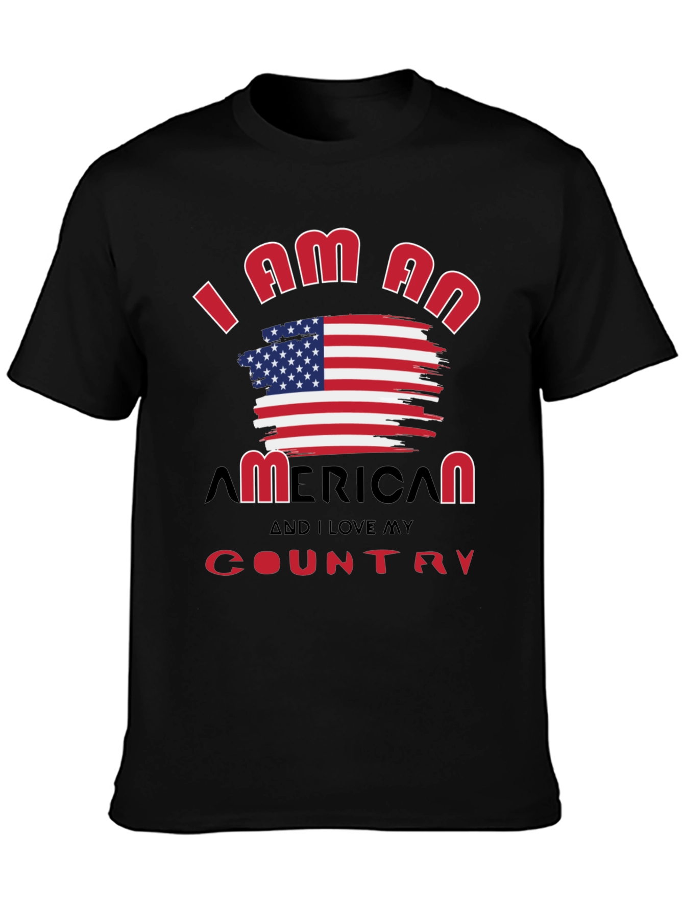 I Am An American T-Shirt Patriotic USA Flag