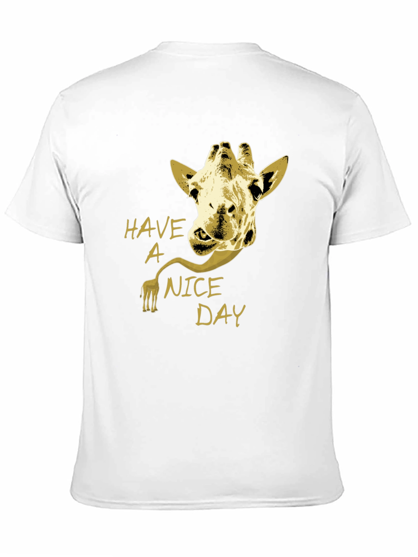 Giraffe Have a Nice Day Graphic Tee - Black