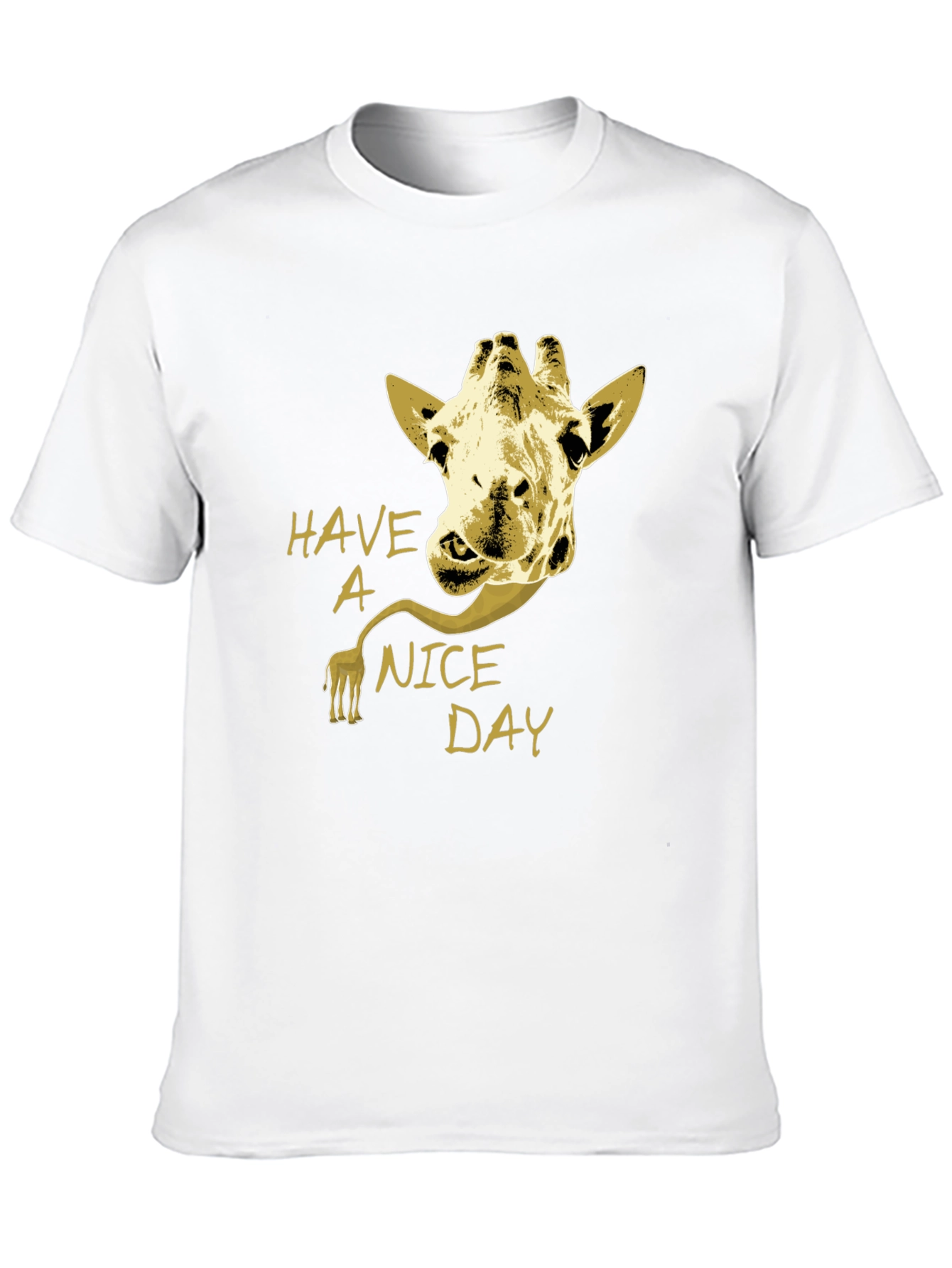 Giraffe Have a Nice Day Graphic Tee - Black