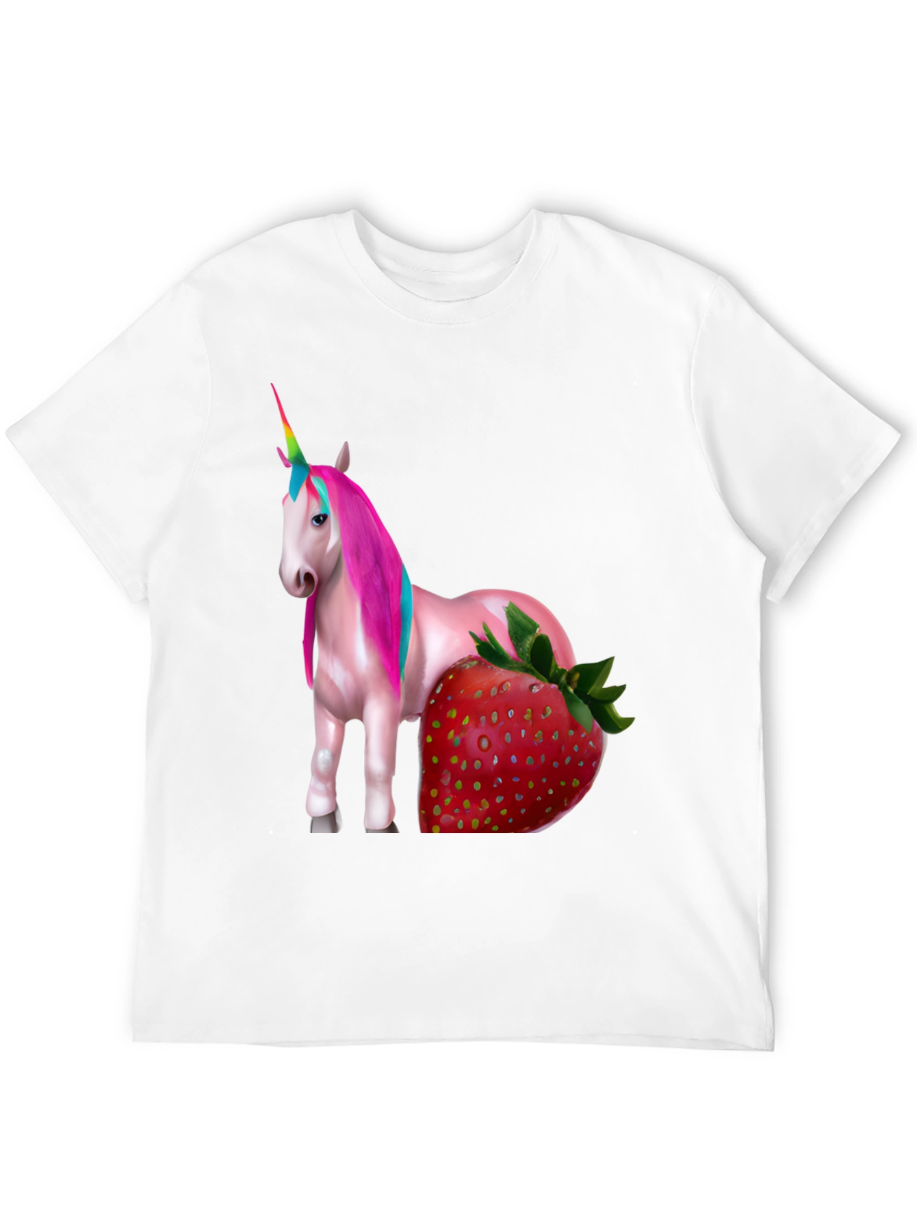 Unicorn Strawberry Graphic T-Shirt