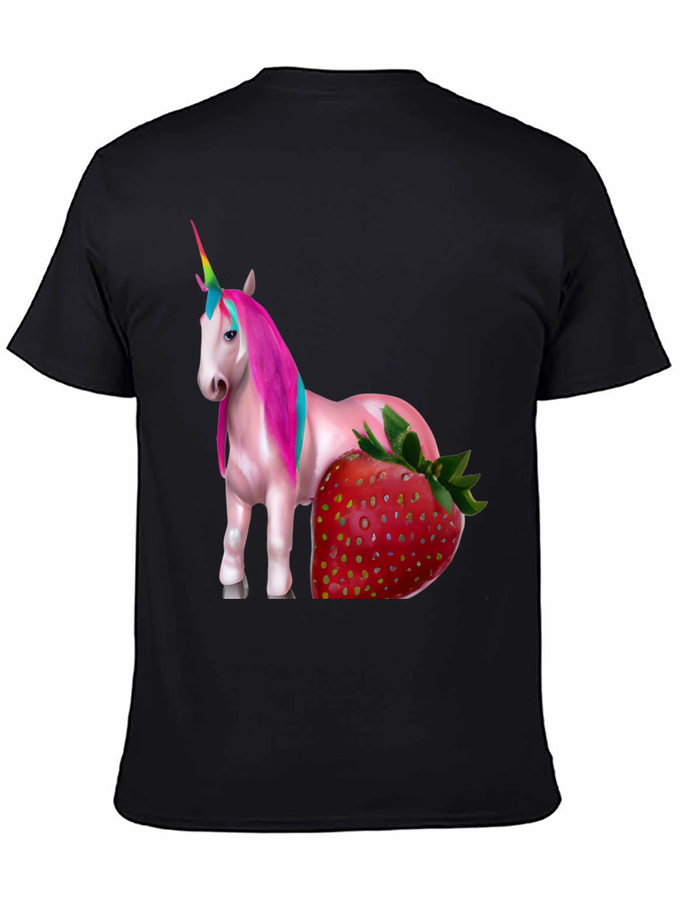 Unicorn Strawberry Graphic T-Shirt