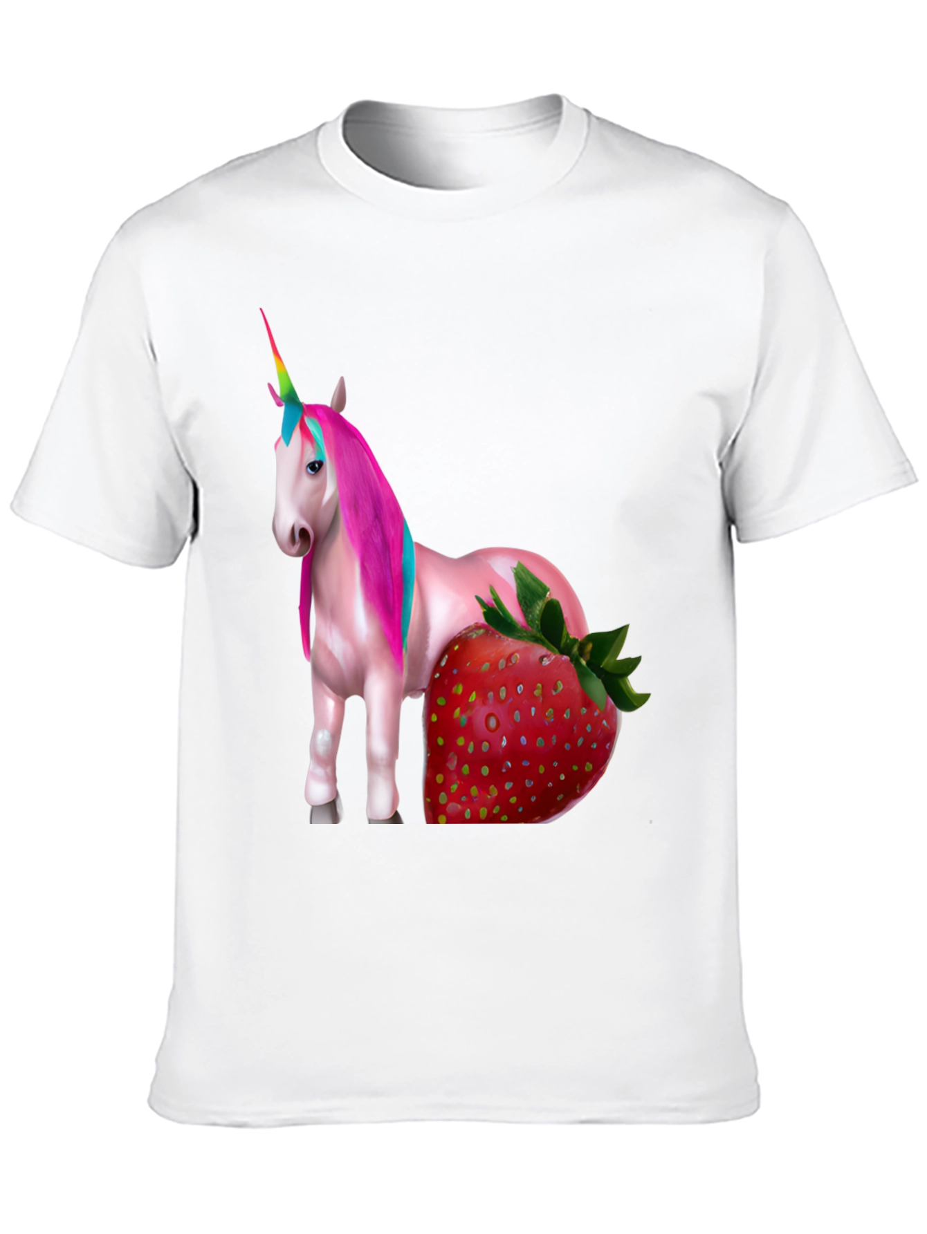 Unicorn Strawberry Graphic T-Shirt