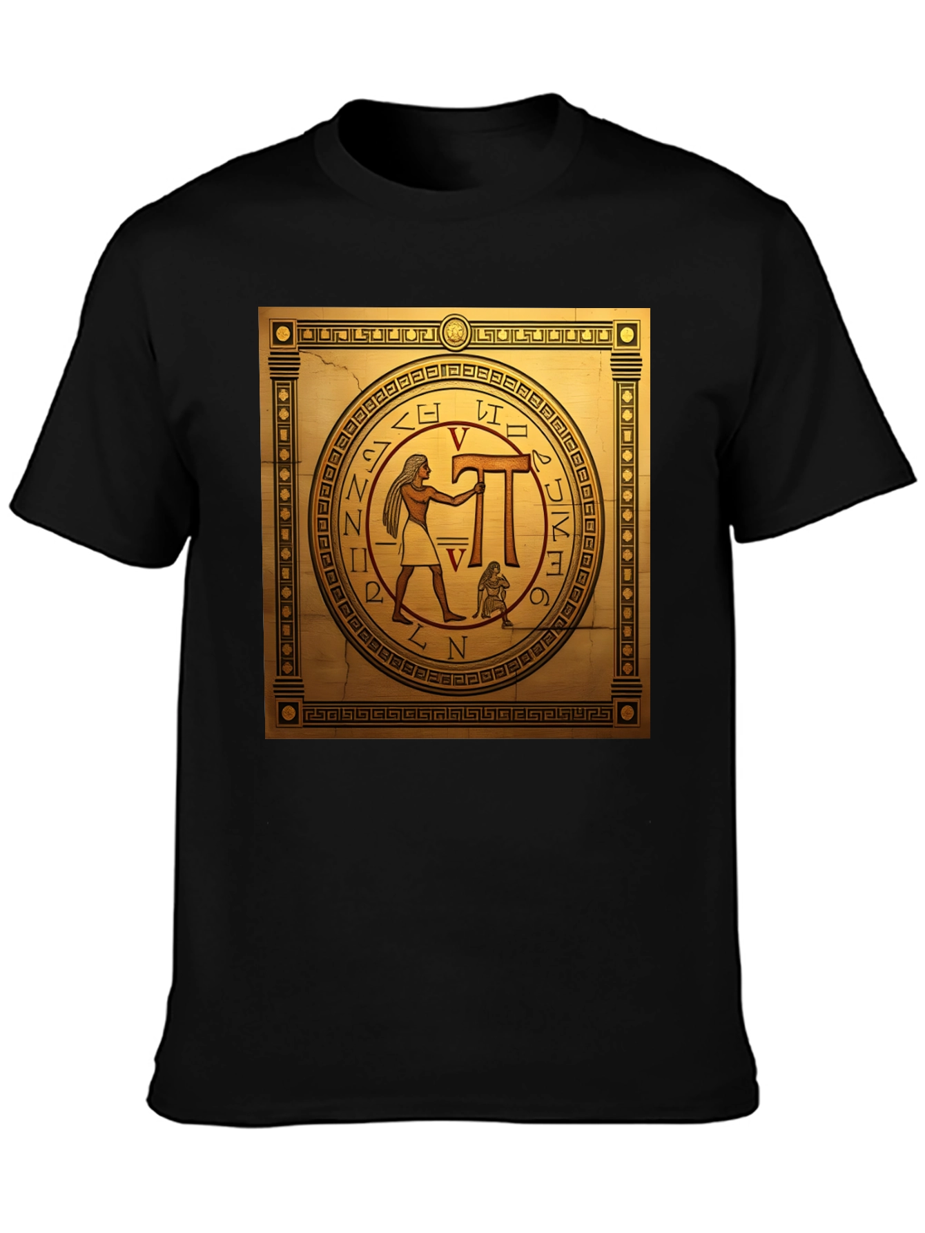 Egyptian T-Shirt - Anubis & Hieroglyphs Design
