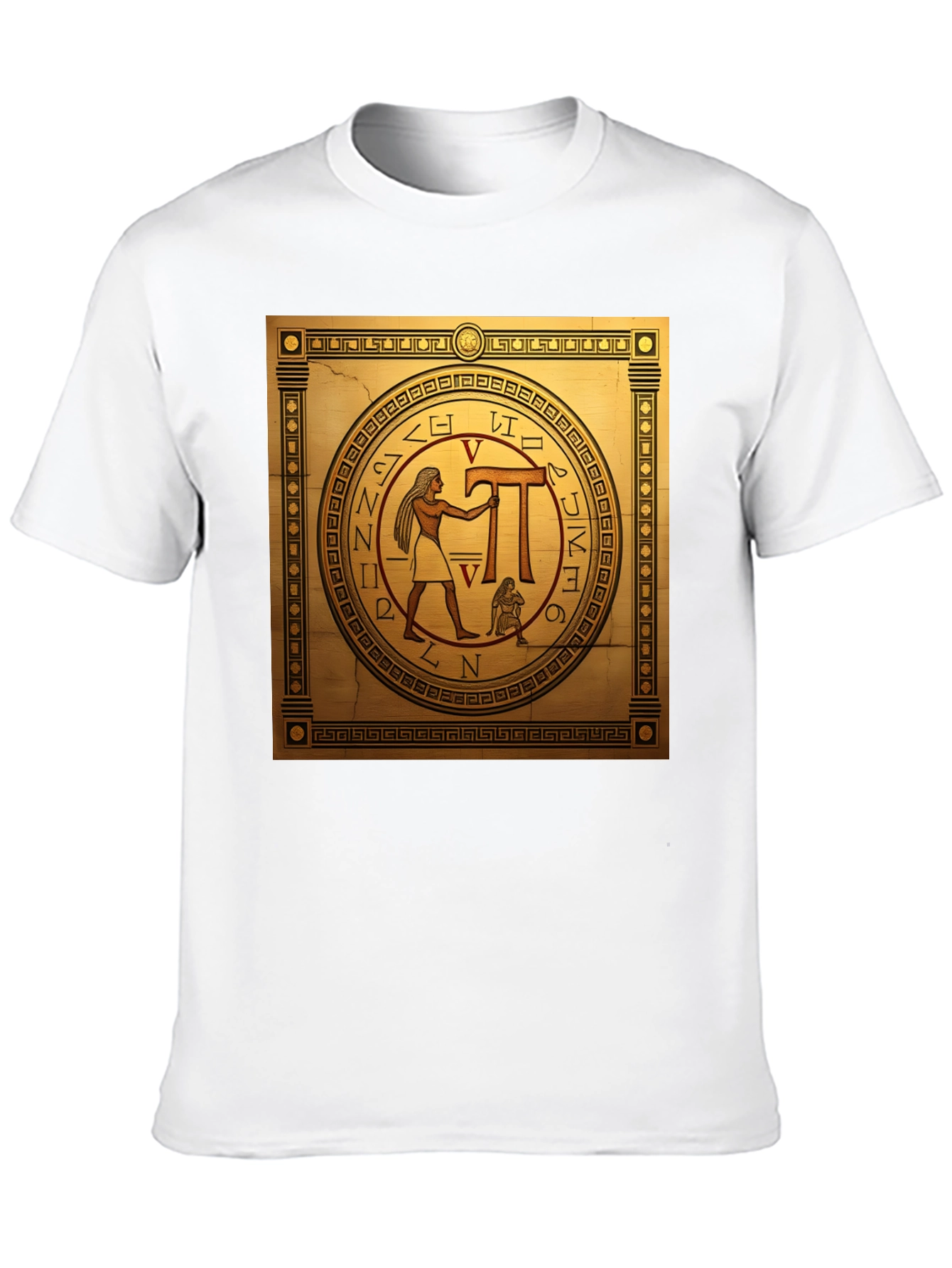 Egyptian T-Shirt - Anubis & Hieroglyphs Design
