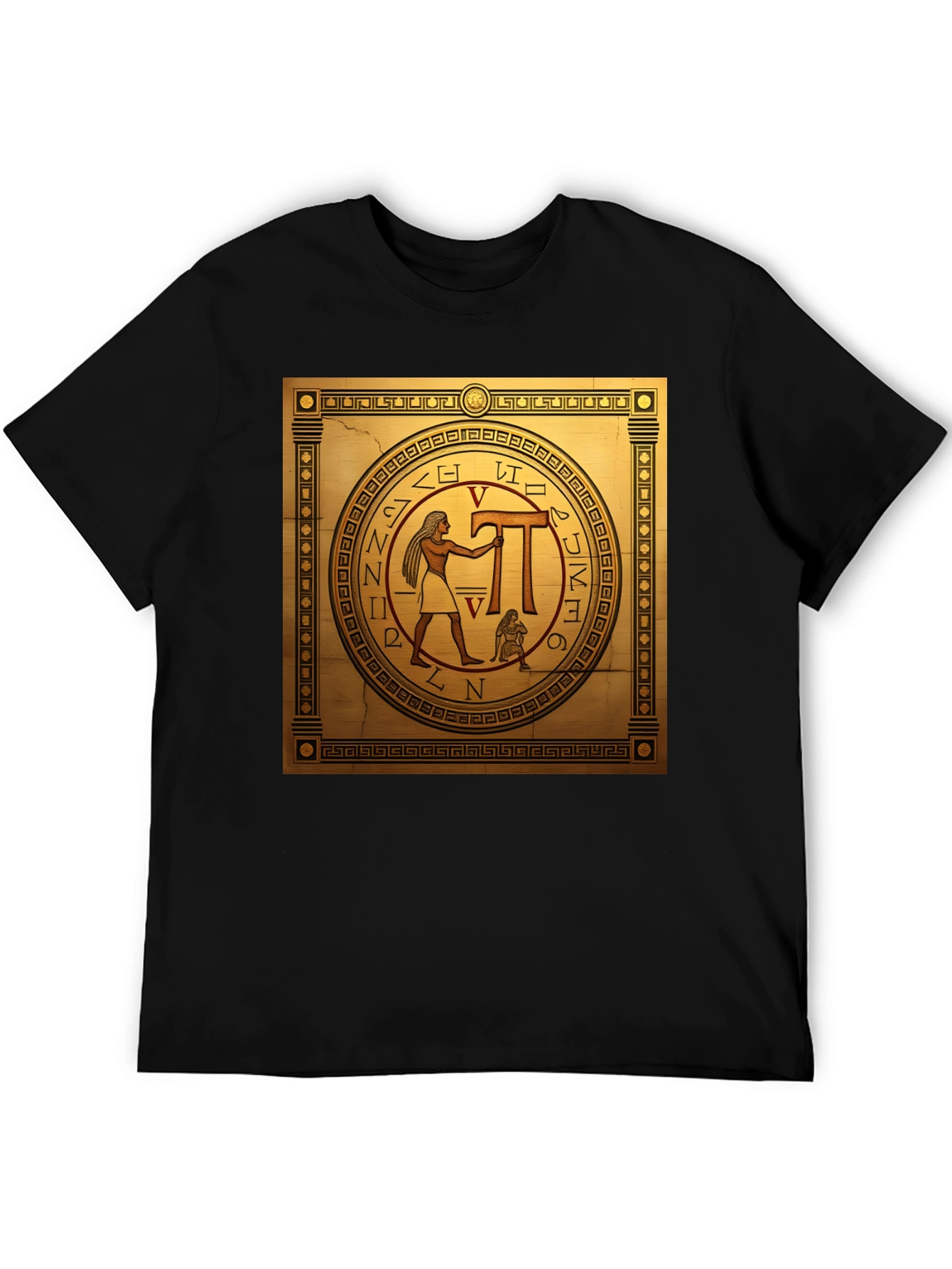 Egyptian T-Shirt - Anubis & Hieroglyphs Design