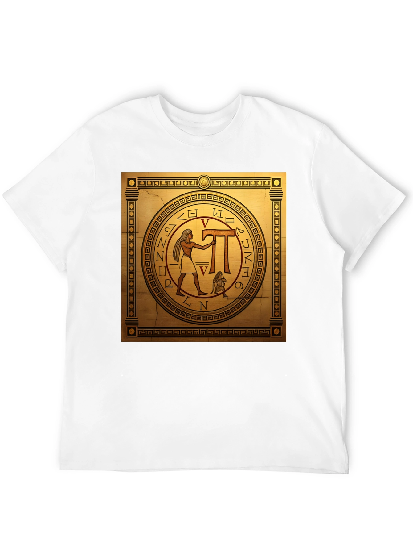 Egyptian T-Shirt - Anubis & Hieroglyphs Design