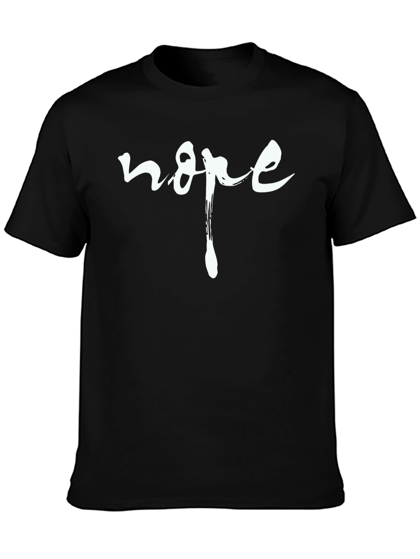 Nope Graphic Tee - Black Crew Neck Cotton T-Shirt